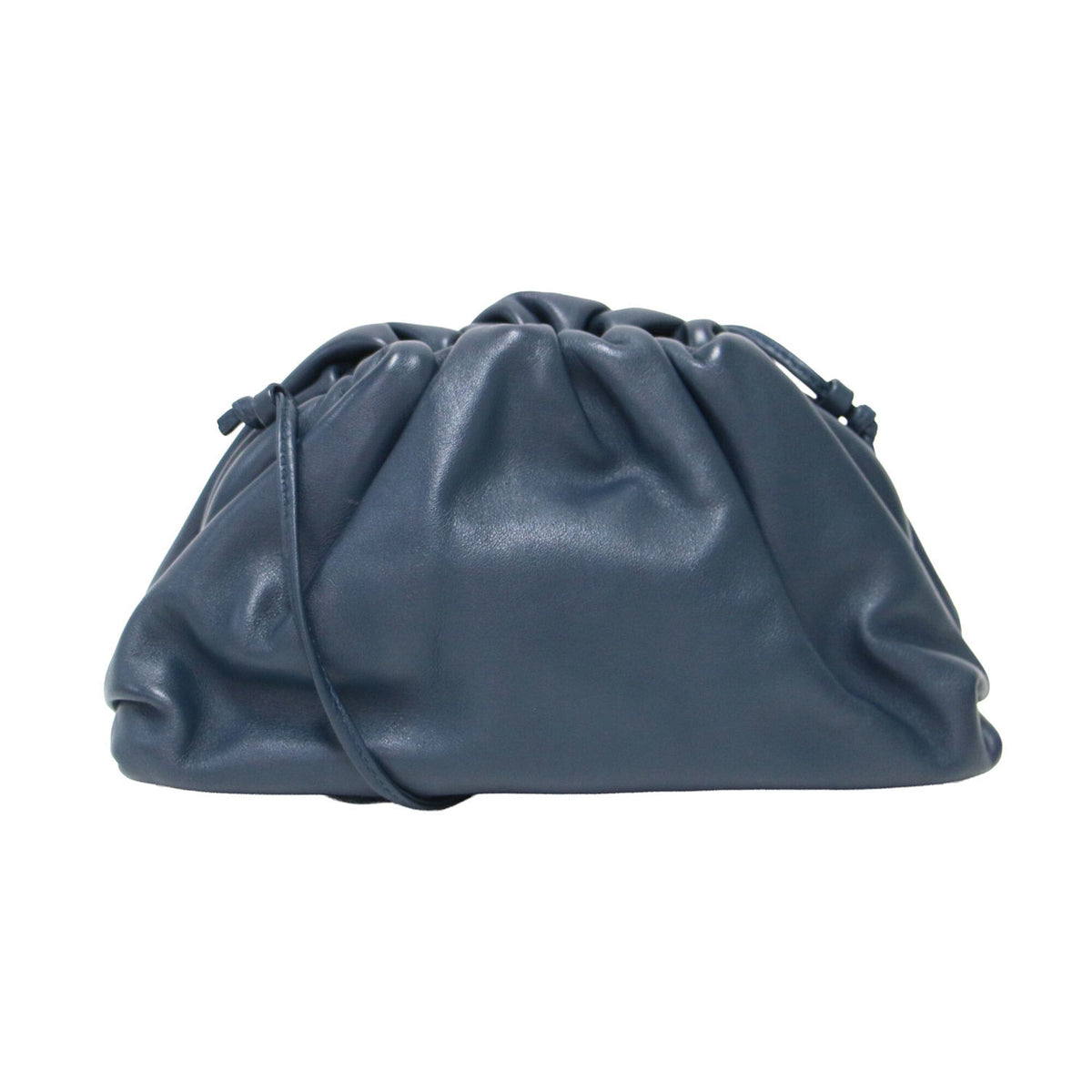 Bottega Veneta Navy Leather Pochette Shoulder Bag (Pre-Owned)