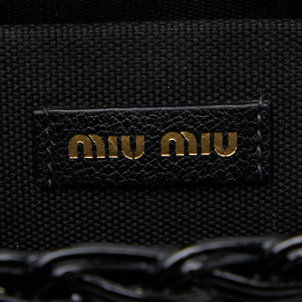 Miu Miu Black Leather Wisteria Vine Shoulder Bag (Pre-Owned)