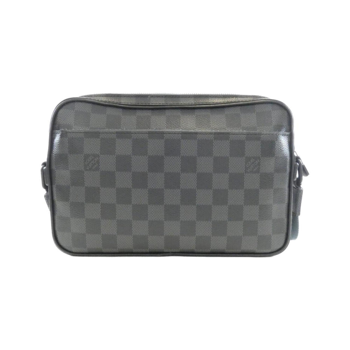 Louis Vuitton Black Graphite Gray Coated Canvas Shoulder Bag (Pre-Owned)