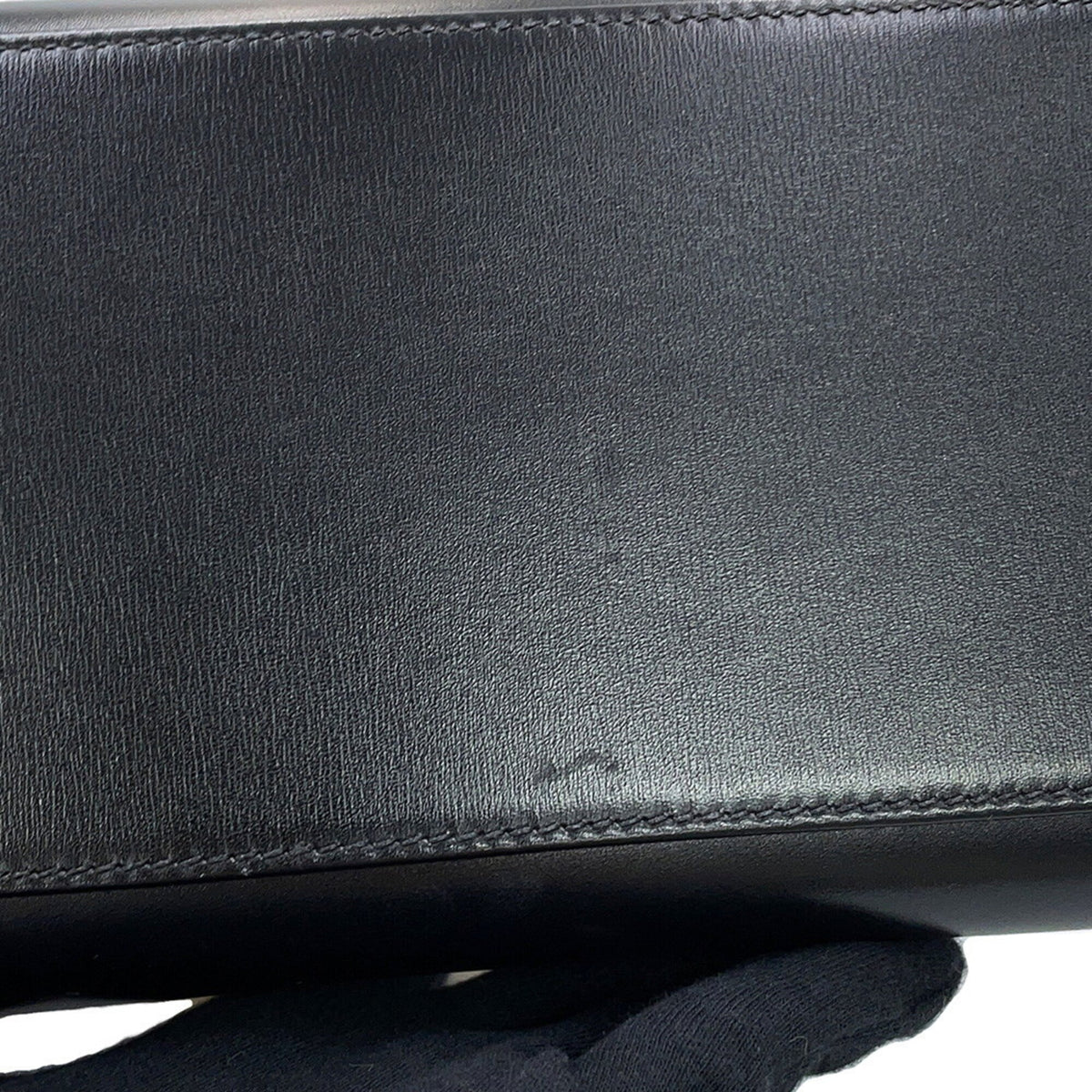 Hermes Kelly Black Box Calf Leather Handbag (Pre-Owned)