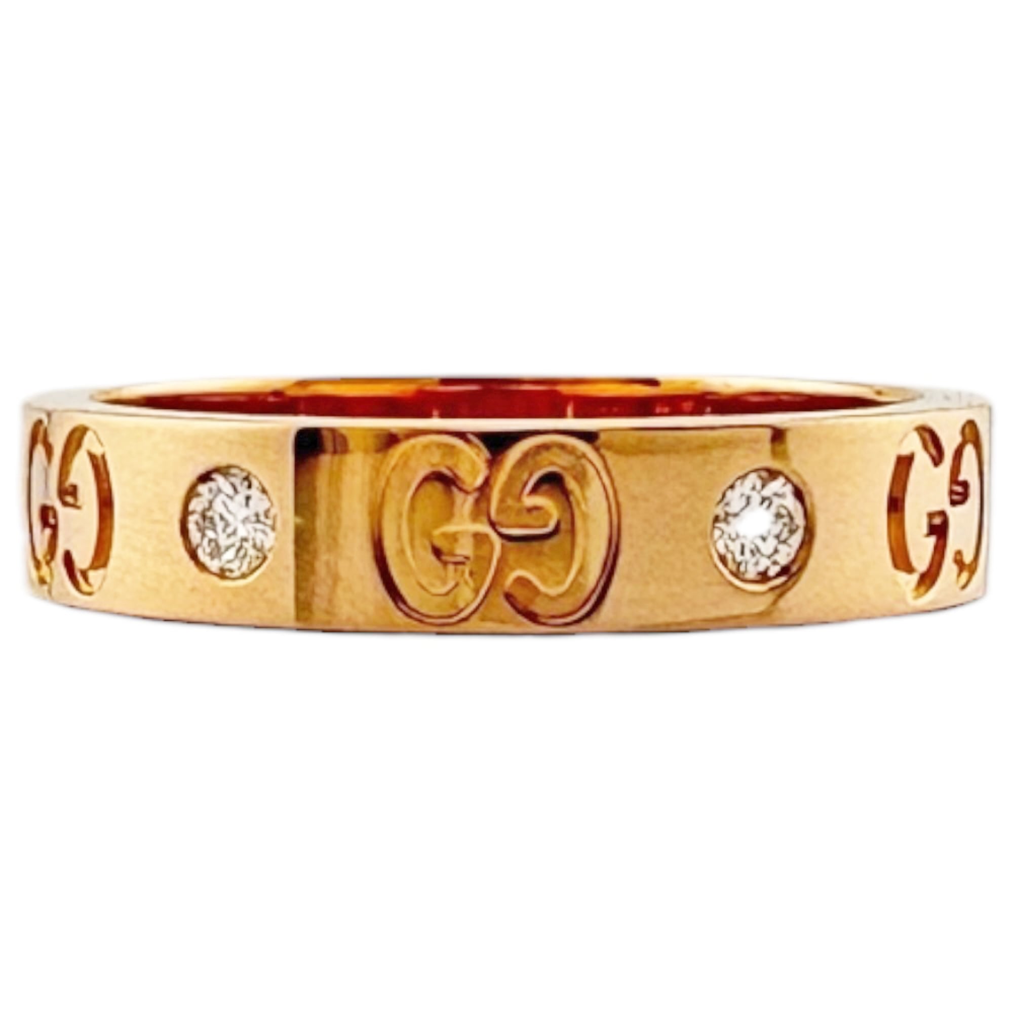 Gucci Gold Pink Gold (18K) Band Ring (Pre-Owned)