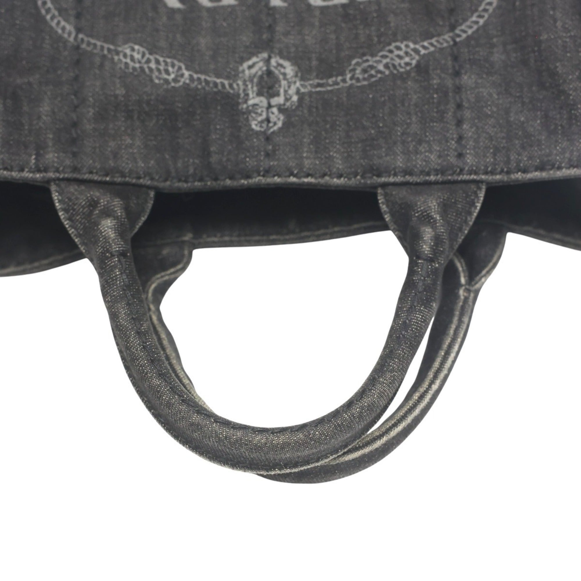 Prada Black Denim Tote Bag (Pre-Owned)