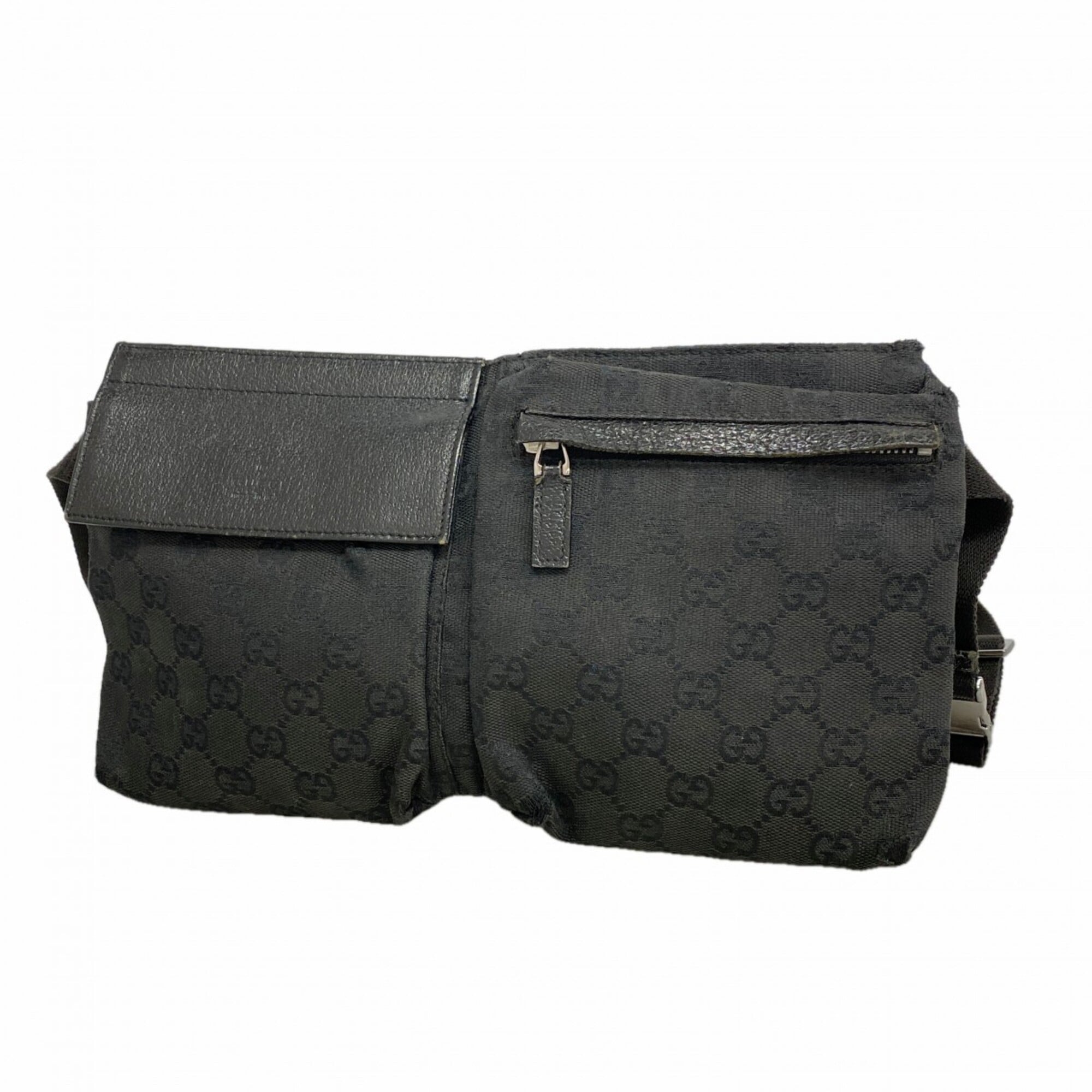 Gucci Black Canvas Fanny Pack (Pre-Owned)