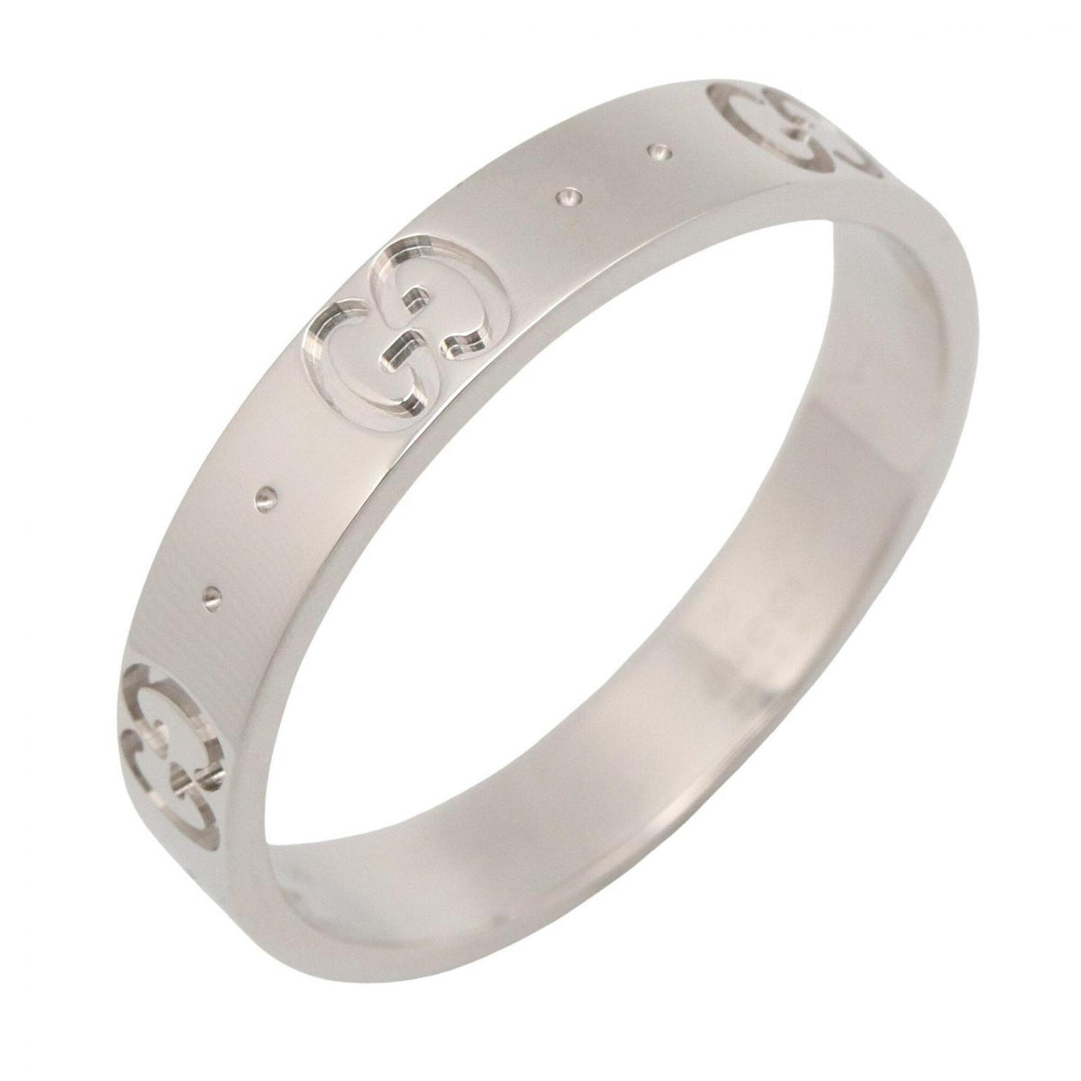 Gucci Silver White Gold (18K) Band Ring (Pre-Owned)