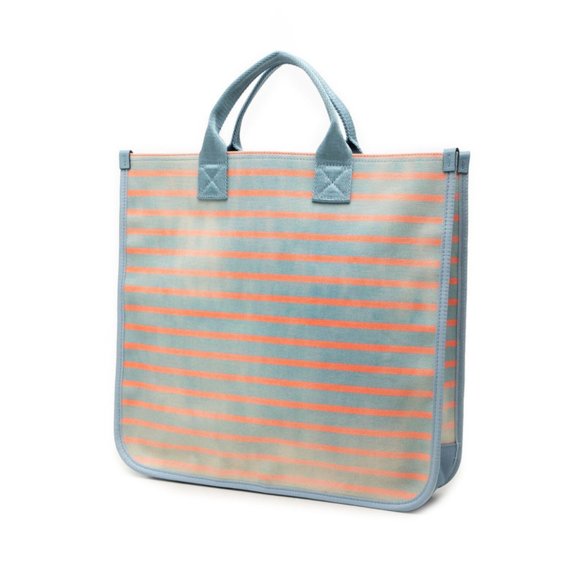 Gucci Blue Pink Canvas Nylon Handbag Tote Bag (Pre-Owned)