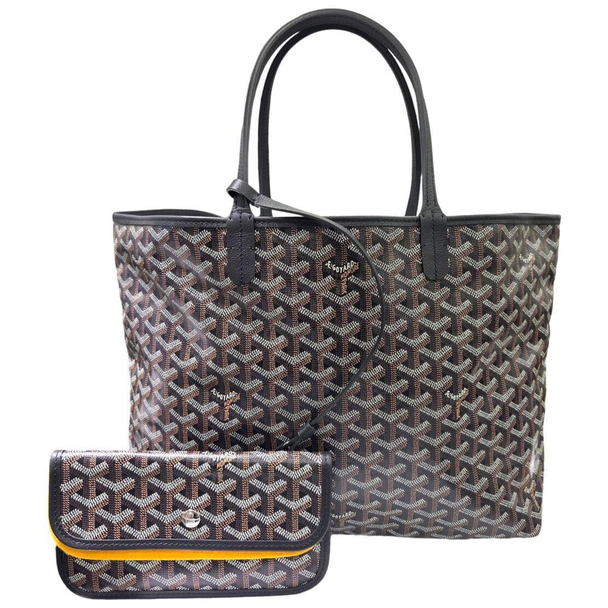 Goyard Black Brown Coated Canvas Pouch Shoulder Bag Tote Bag (Pre-Owned)