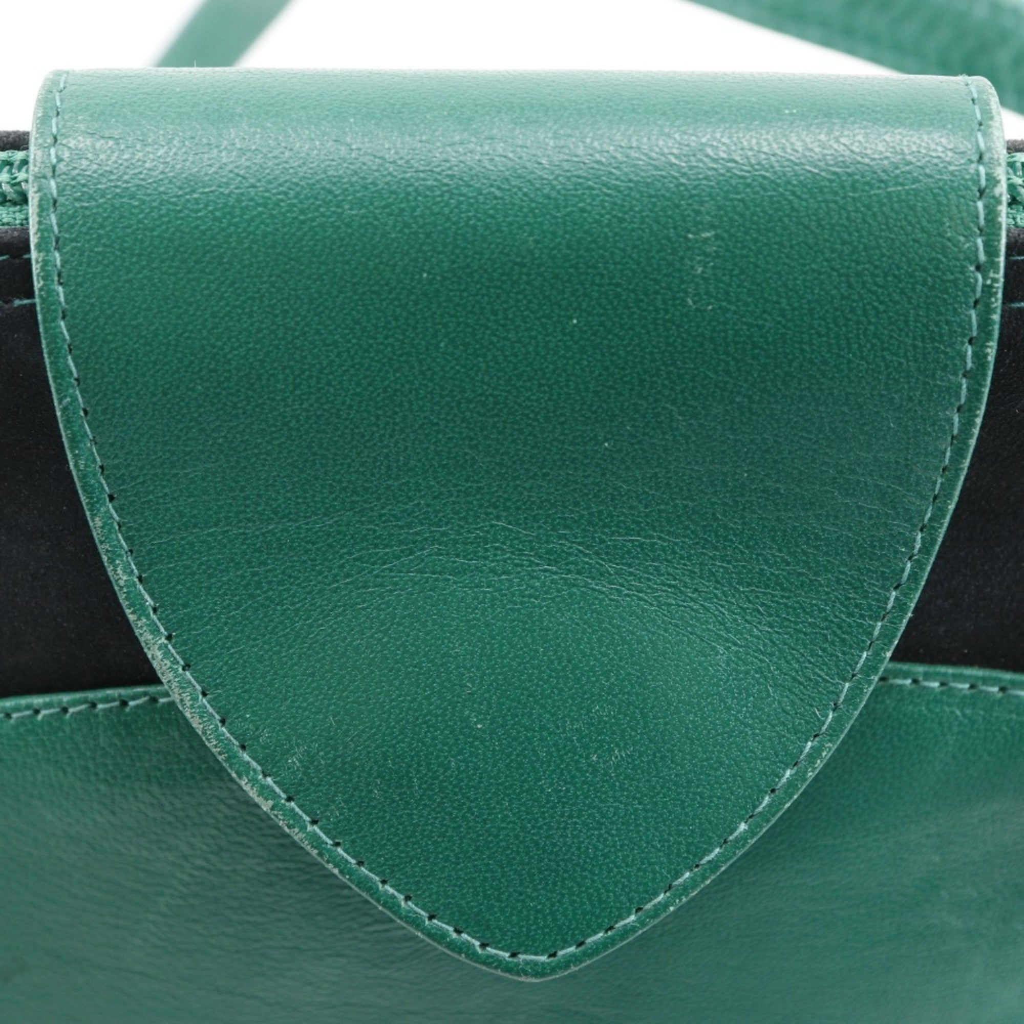 Bally Black Green Leather Tote Bag (Pre-Owned)