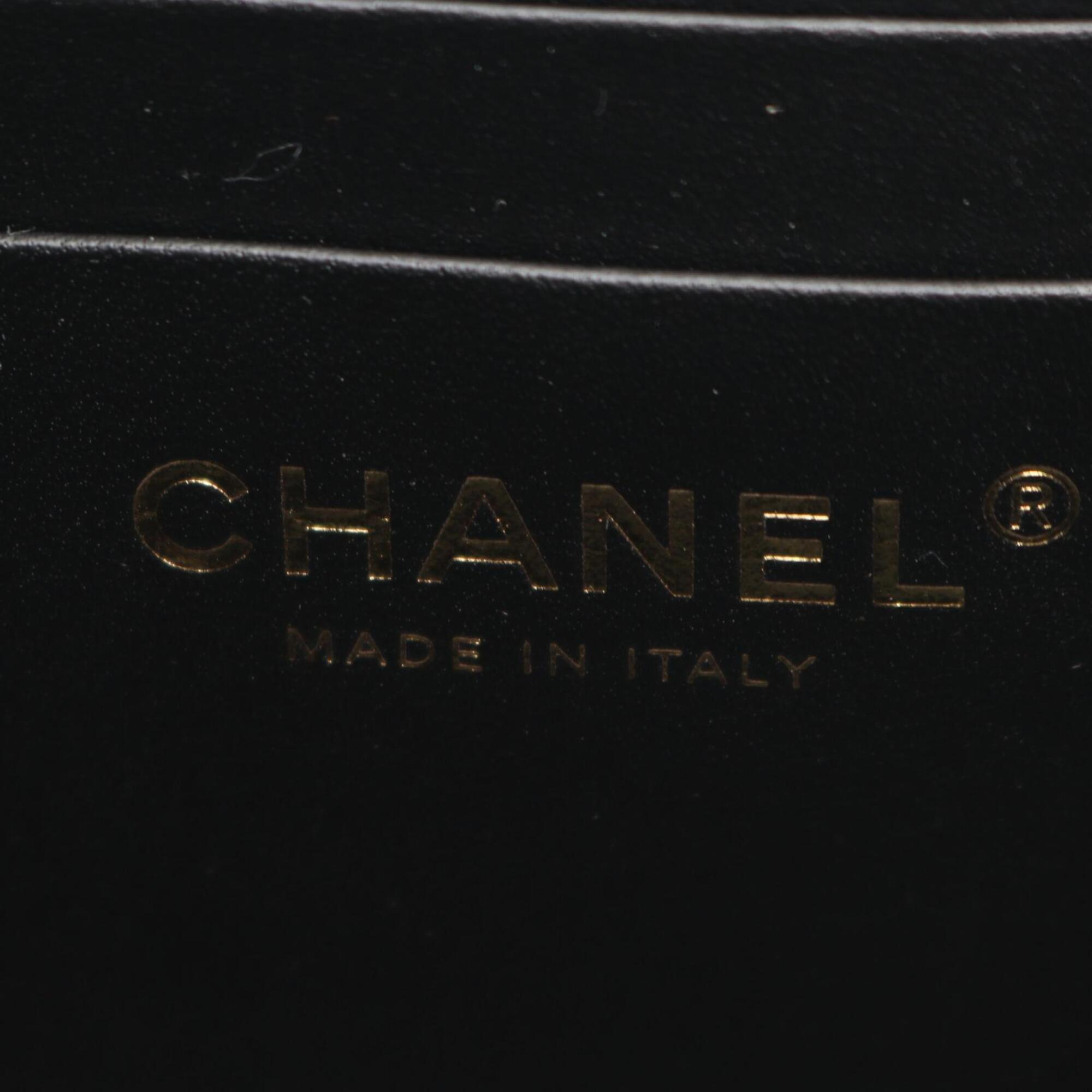 Chanel Black Grained Calfskin Handbag Shoulder Bag Vanity Bag (Pre-Owned)