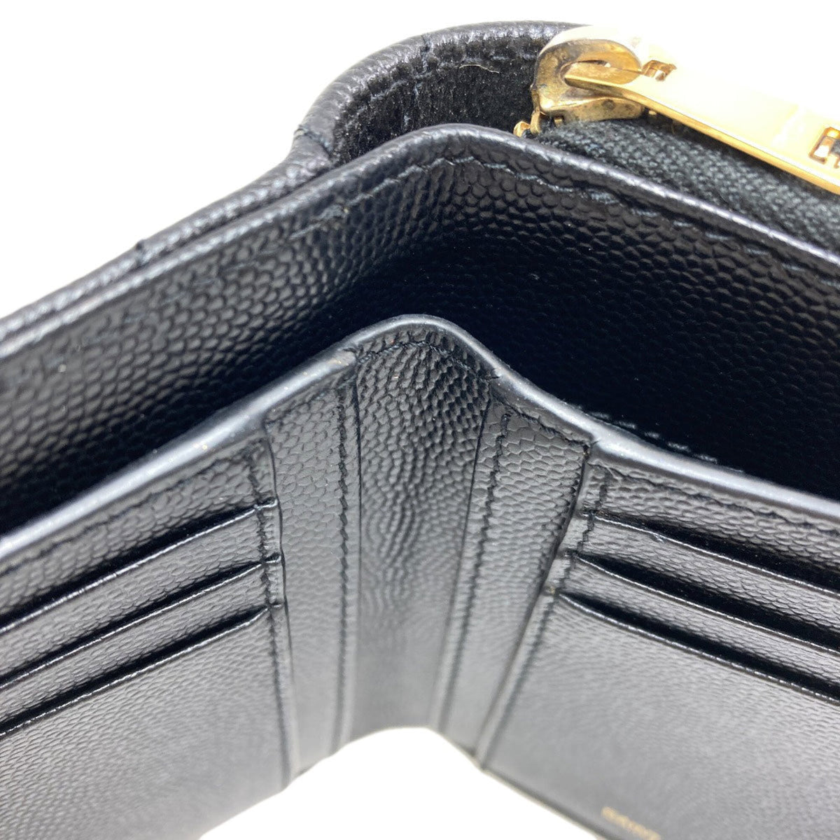 Yves Saint Laurent Black Leather Wallet (Bi-Fold) (Pre-Owned)