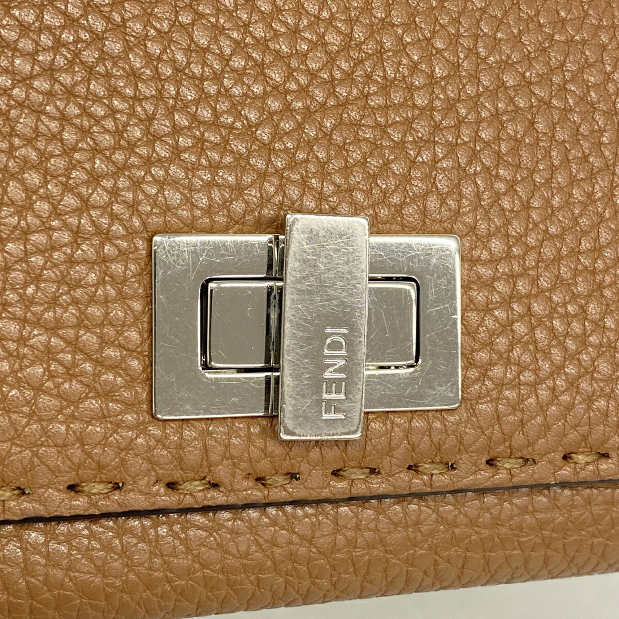Fendi Brown Leather Long Wallet (Bi-Fold) (Pre-Owned)