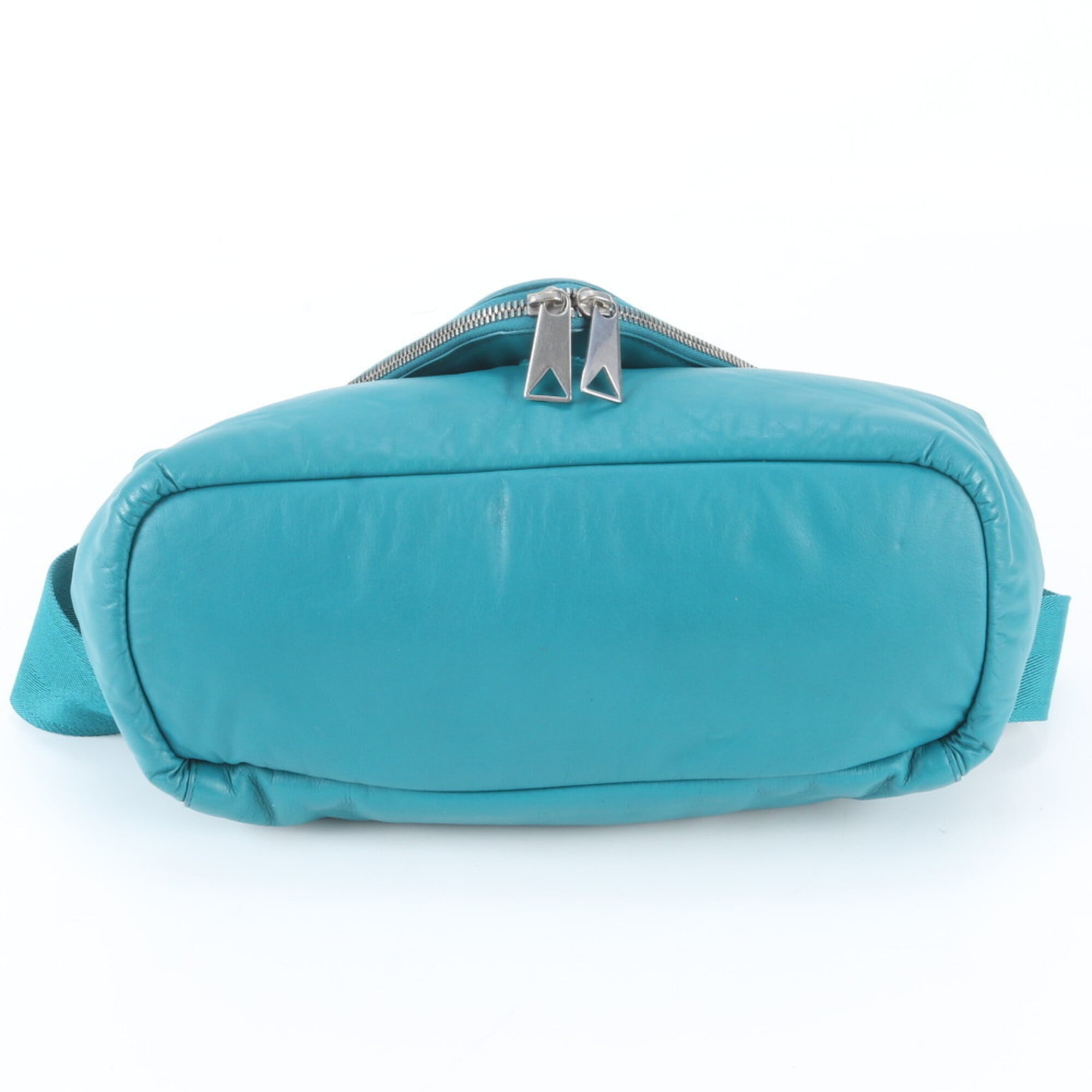 Bottega Veneta Blue Turquoise Leather Pouch Shoulder Bag Sling Bag (Pre-Owned)