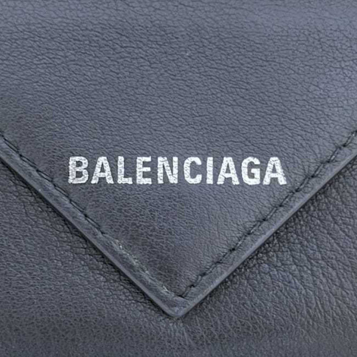 Balenciaga Black Leather Wallet (Tri-Fold) (Pre-Owned)