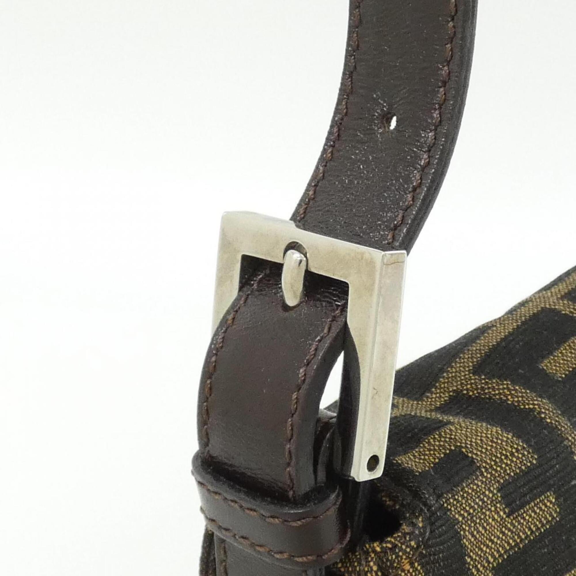 Fendi Brown Canvas Shoulder Bag (Pre-Owned)