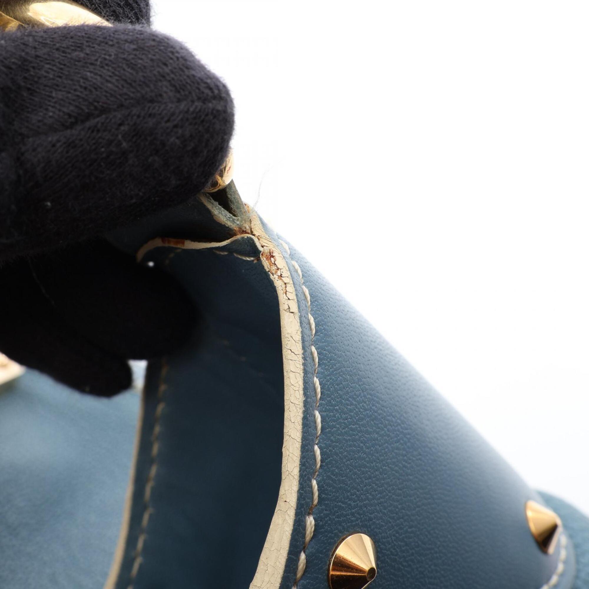 Louis Vuitton Blue Suhali Leather Handbag Shoulder Bag (Pre-Owned)