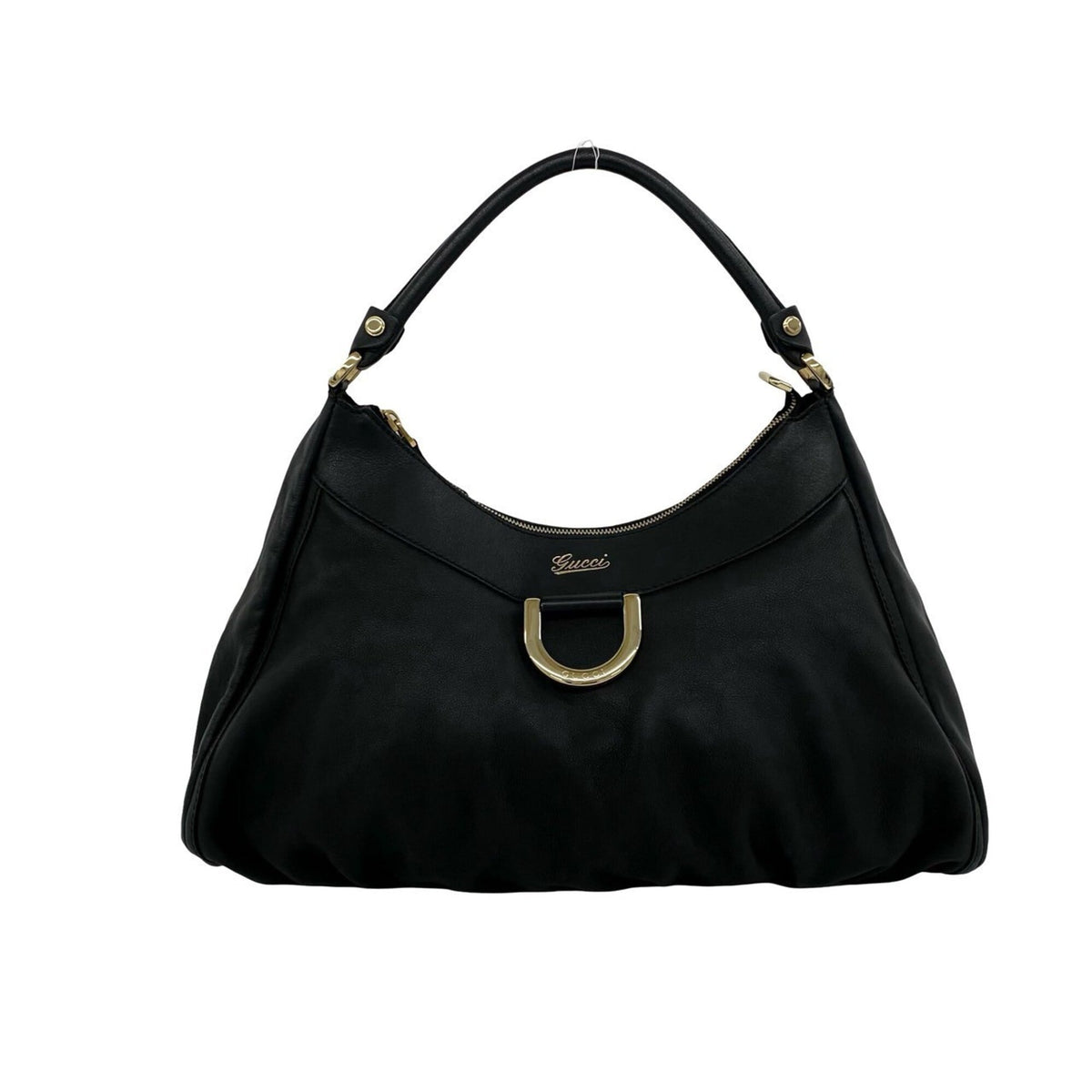 Gucci Black Leather Handbag Shoulder Bag Tote Bag (Pre-Owned)