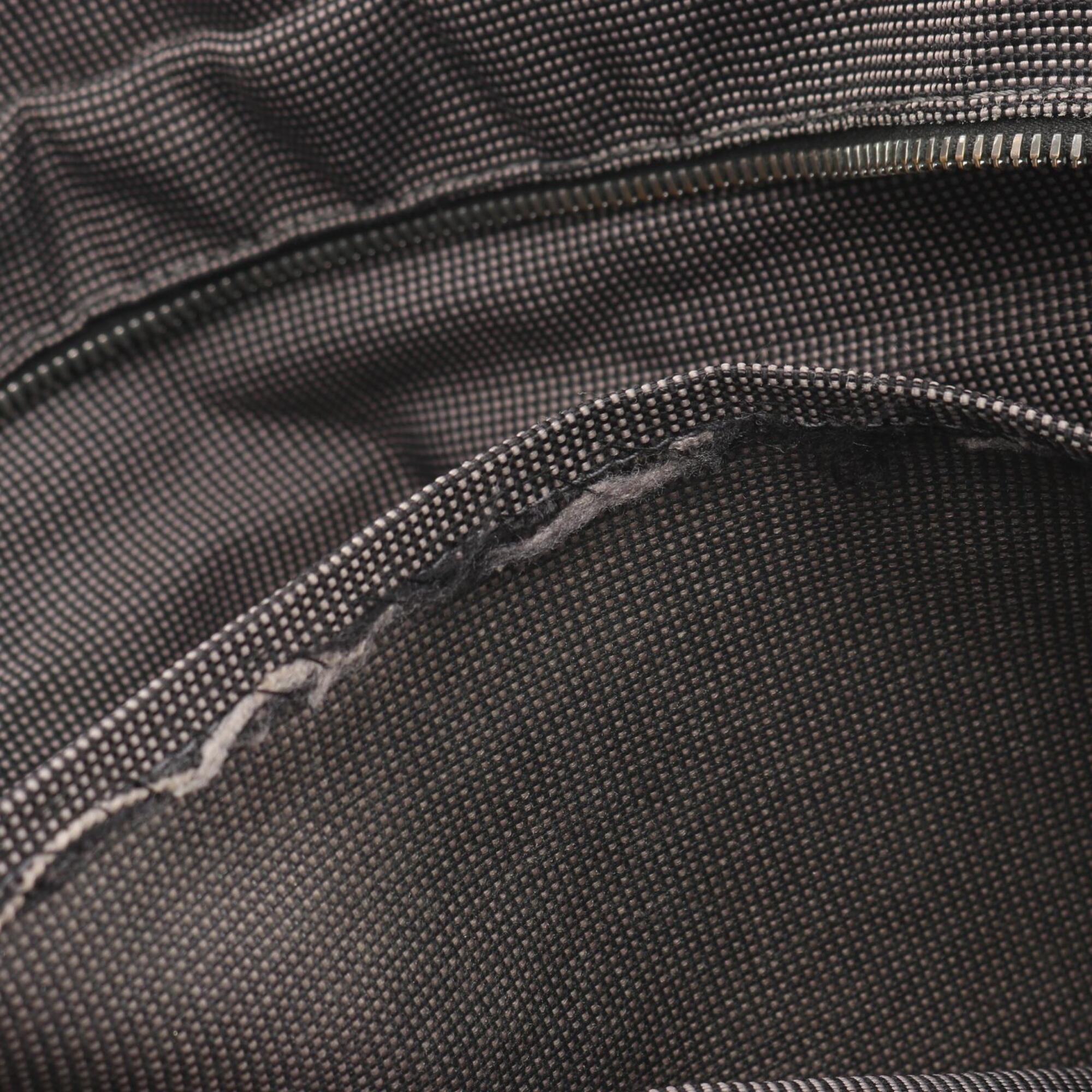 Hermes Gray Nylon Canvas Handbag Tote Bag (Pre-Owned)