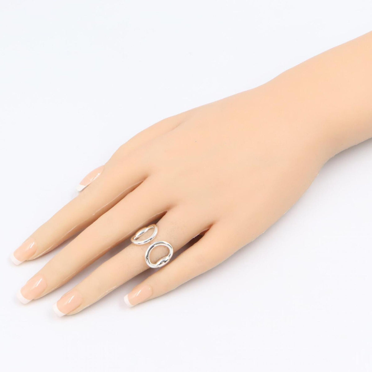Hermes Silver Silver 925 Band Ring (Pre-Owned)