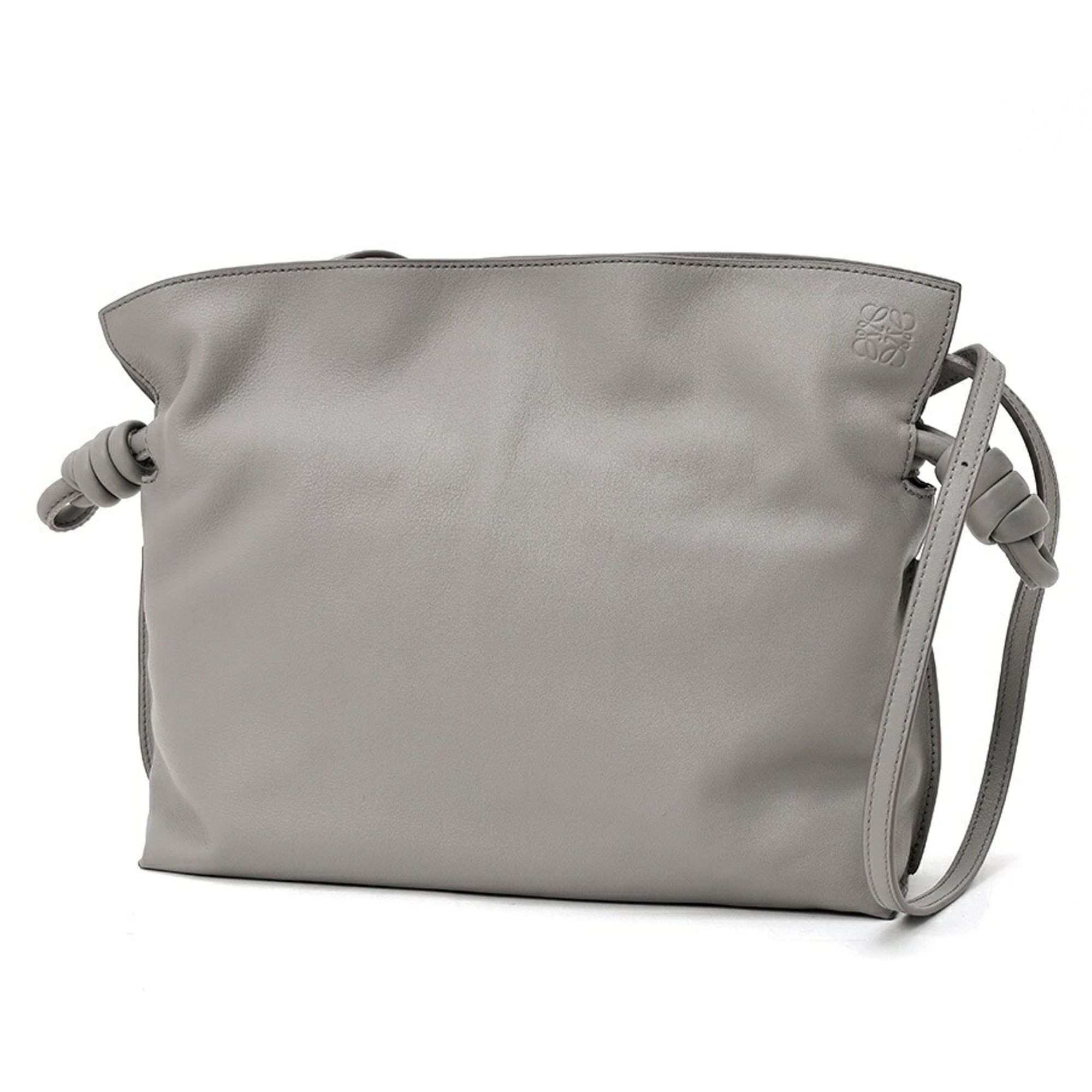Loewe Gray Leather Shoulder Bag (Pre-Owned)