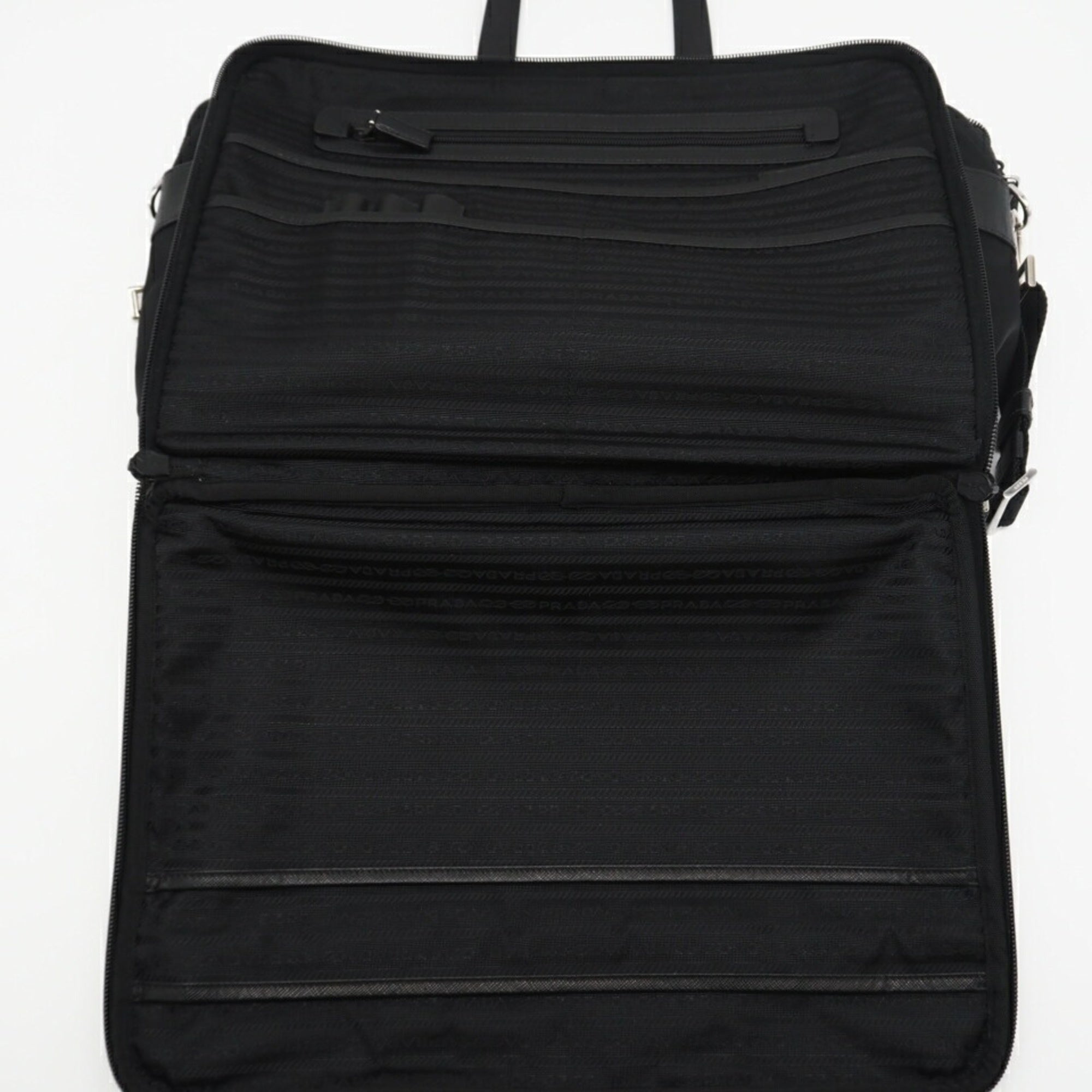 Prada Saffiano Black Saffiano Briefcase (Pre-Owned)