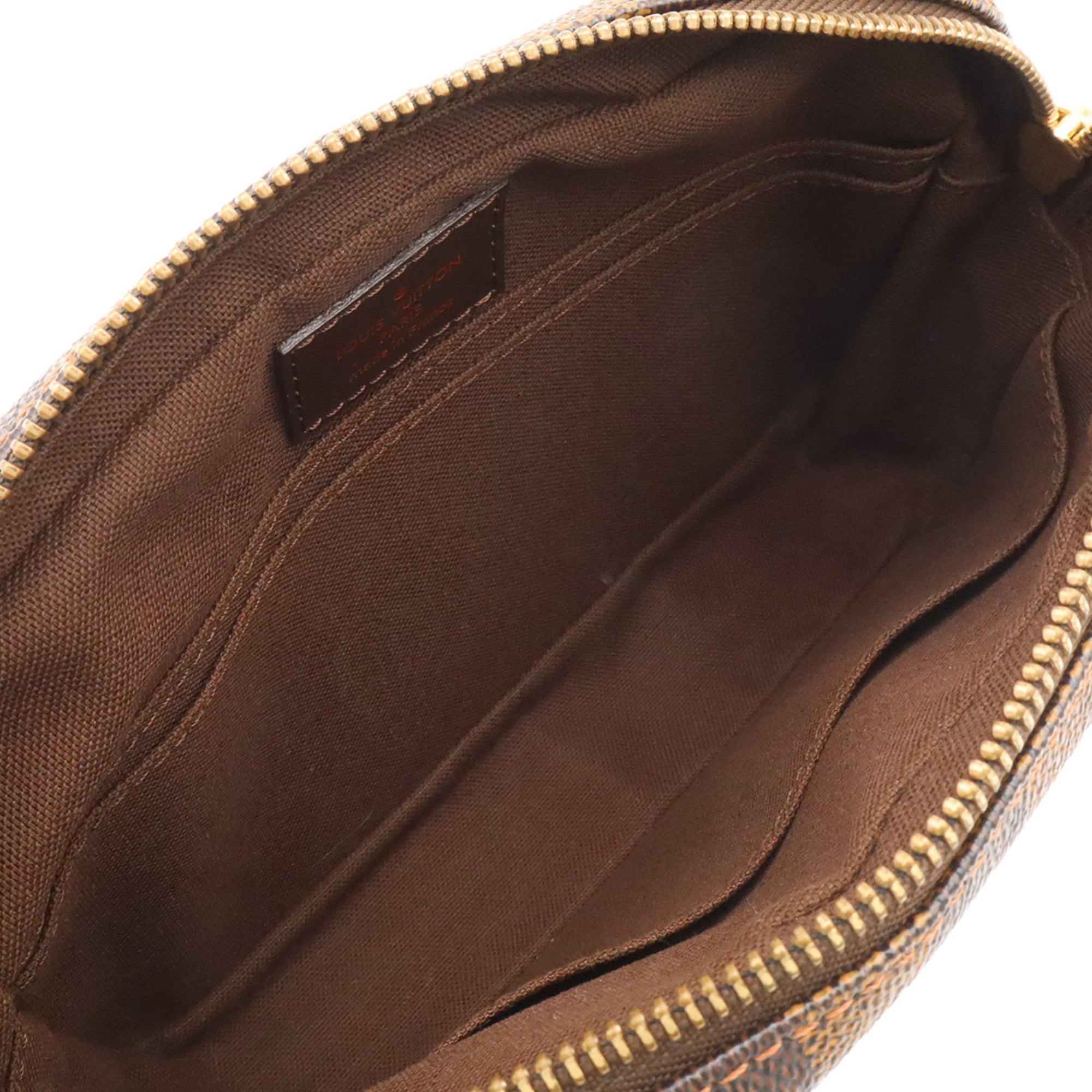 Louis Vuitton Brown Damier Canvas Pvc Damier Canvas Clutch Bag Handbag Pochette (Pre-Owned)