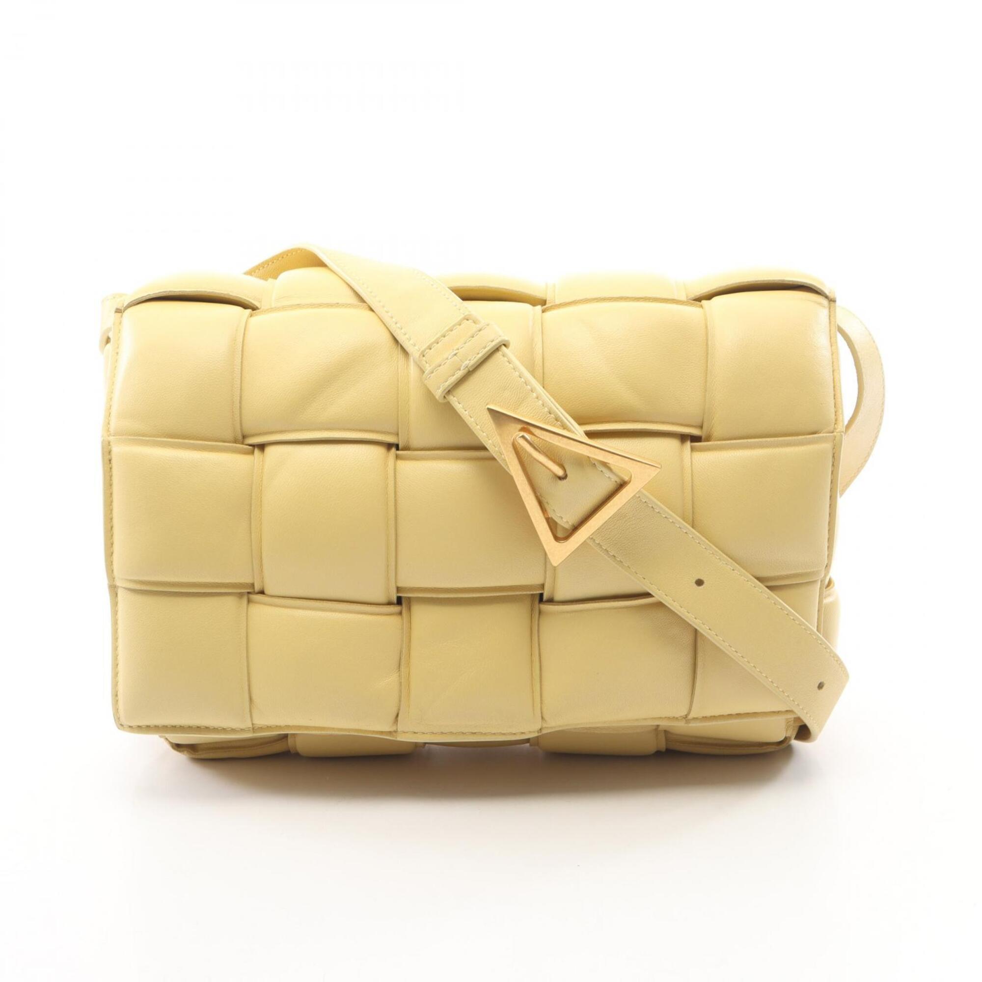 Bottega Veneta Yellow Leather Handbag Shoulder Bag (Pre-Owned)