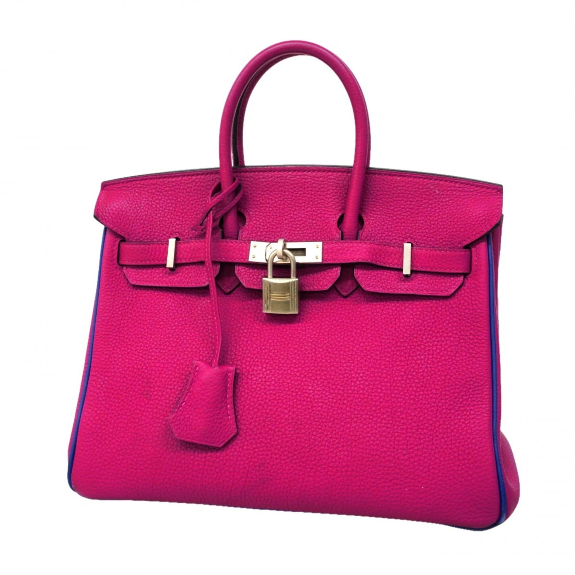 Hermes Blue Royal Rose Purple Togo Leather Handbag (Pre-Owned)