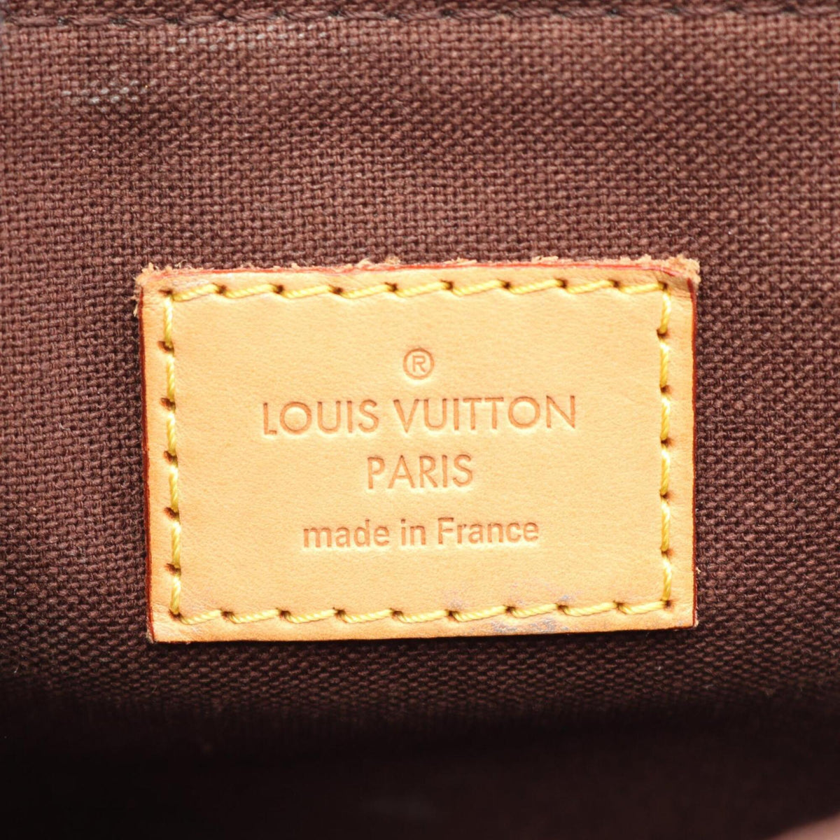 Louis Vuitton Brown Coated Canvas Leather Handbag Shoulder Bag (Pre-Owned)