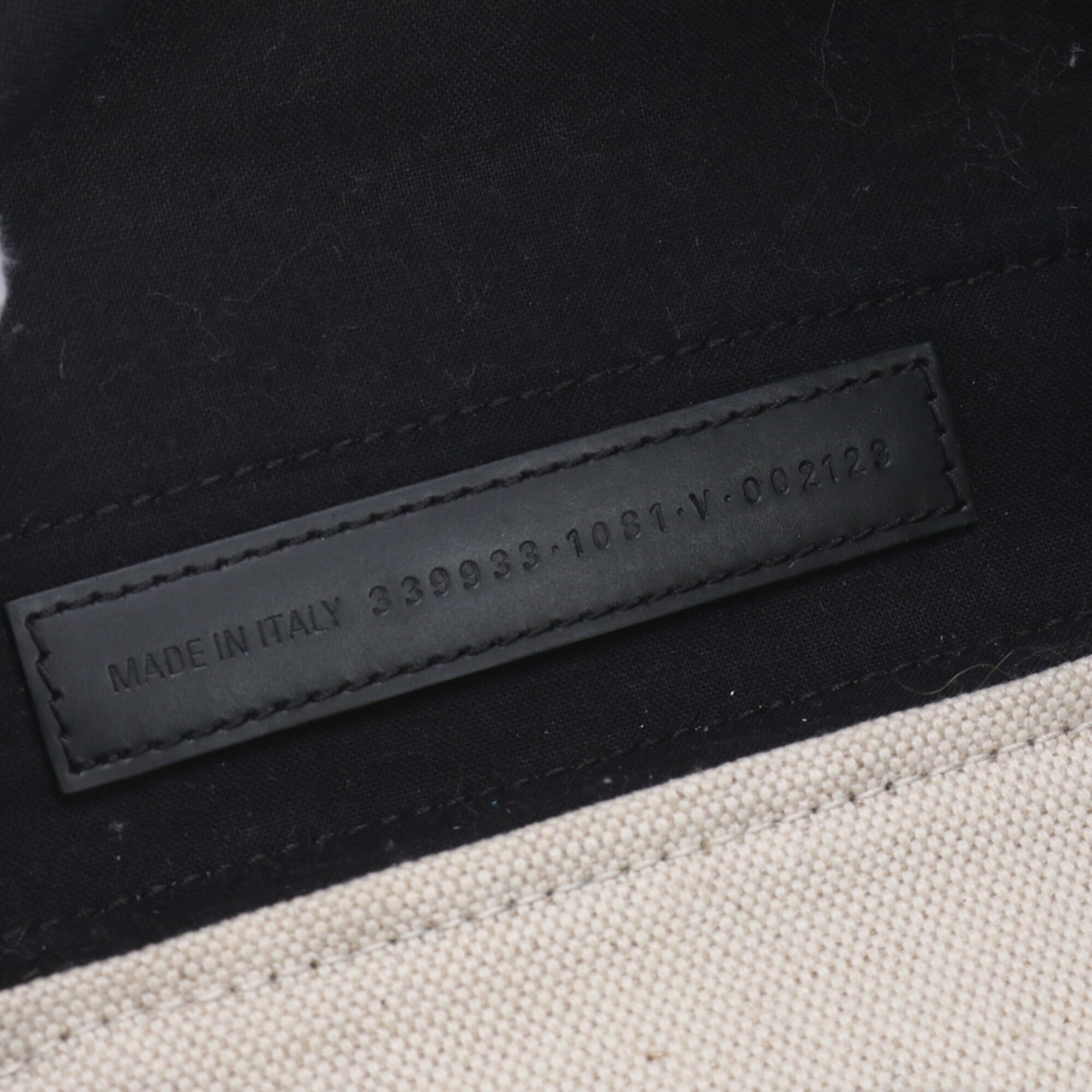 Balenciaga Black White Leather Canvas Handbag Shoulder Bag Tote Bag (Pre-Owned)