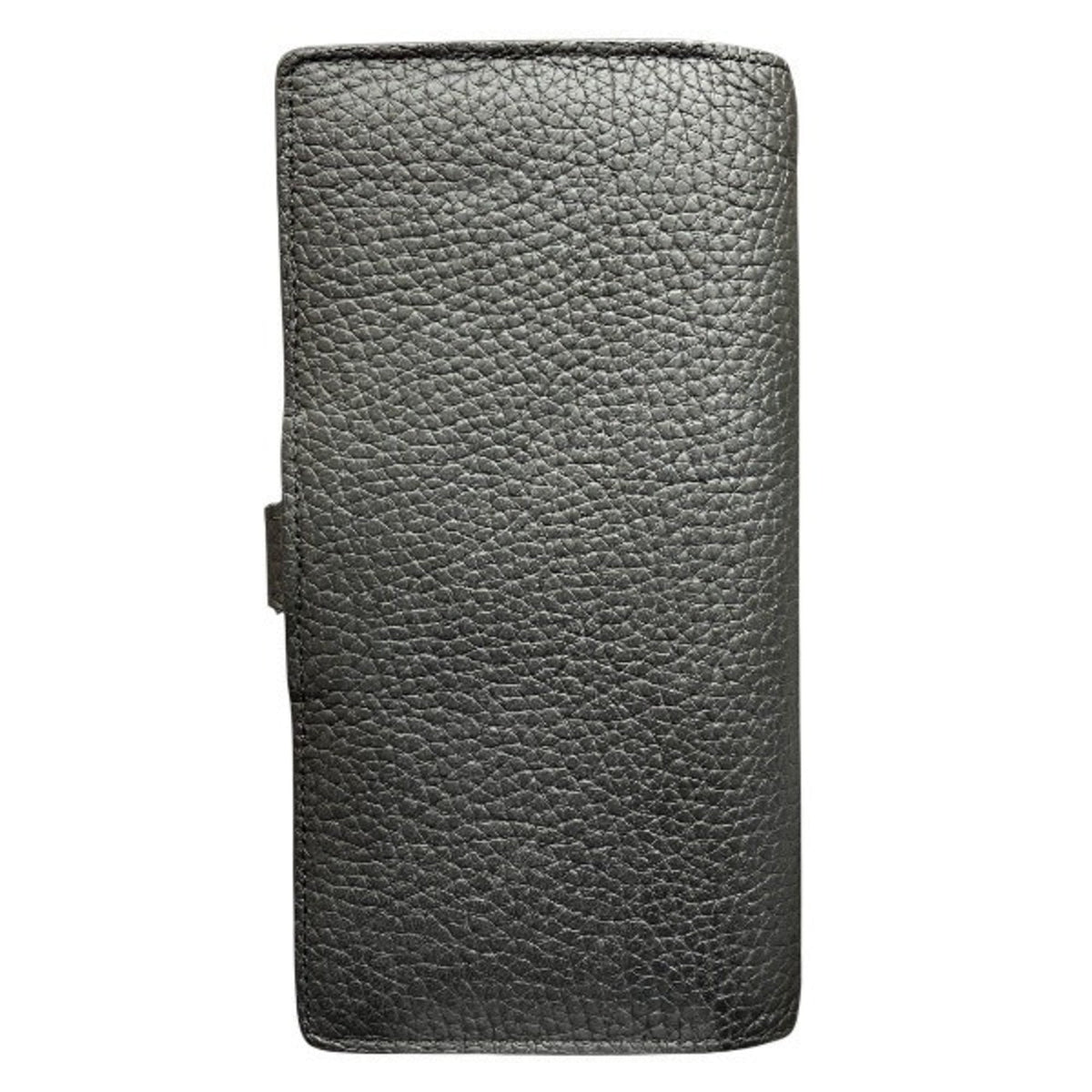 Louis Vuitton Noir Leather Long Wallet (Bi-Fold) (Pre-Owned)