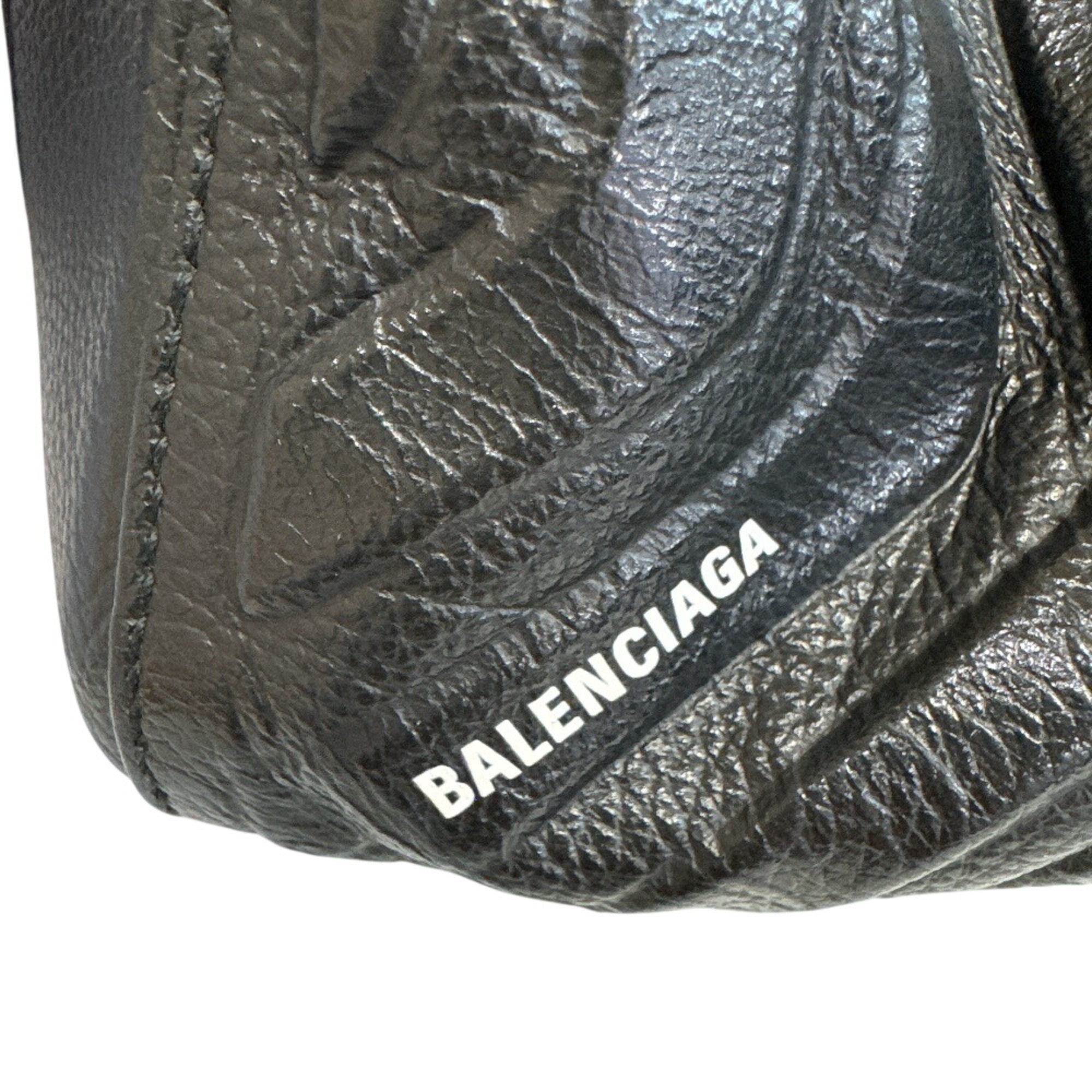 Balenciaga Black Leather Clutch Bag Pouch (Pre-Owned)