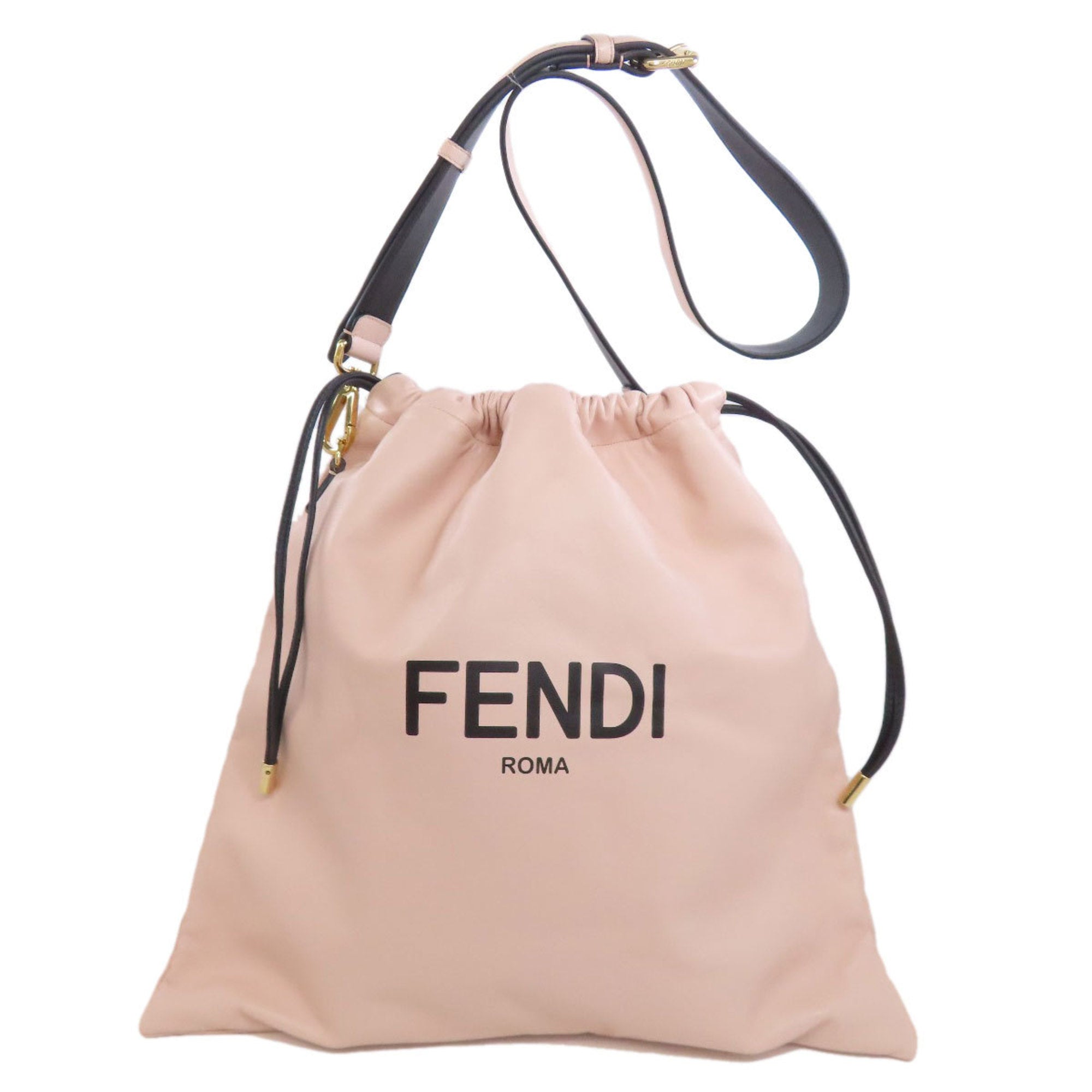 Fendi Pink Leather Shoulder Bag (Pre-Owned)