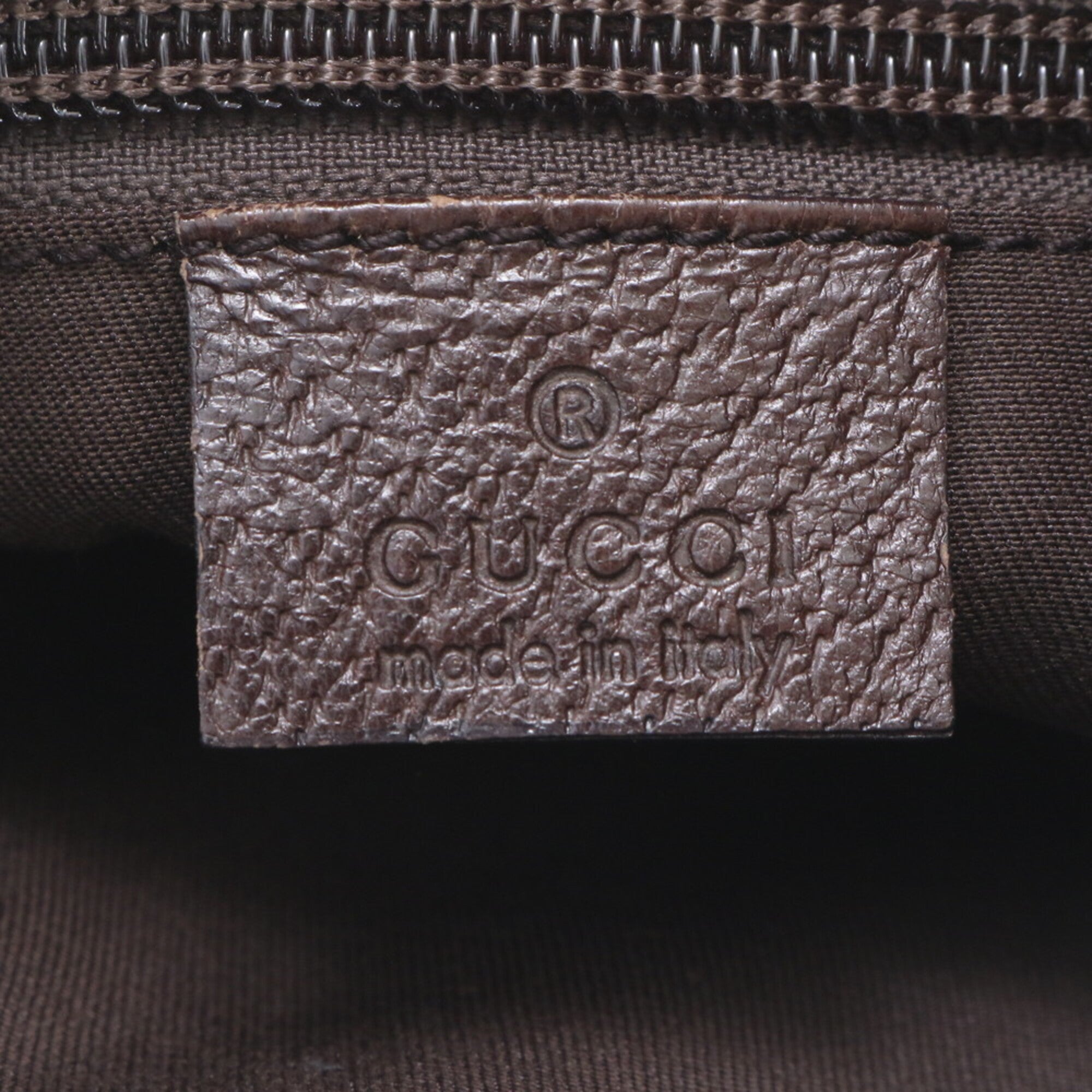 Gucci Brown Leather Canvas Messenger Bag Shoulder Bag (Pre-Owned)