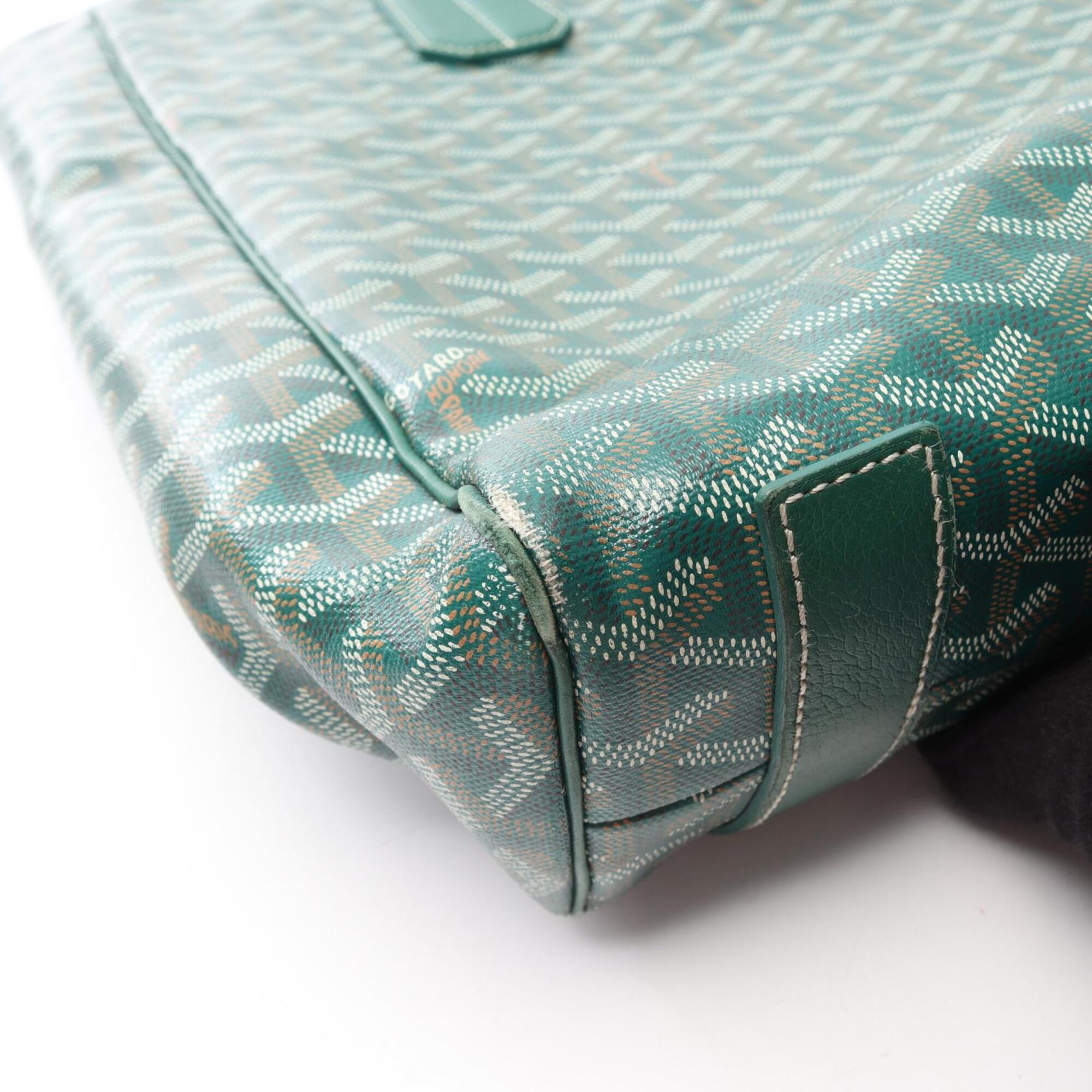 Goyard Green Multi-Color Coated Canvas Handbag Tote Bag (Pre-Owned)