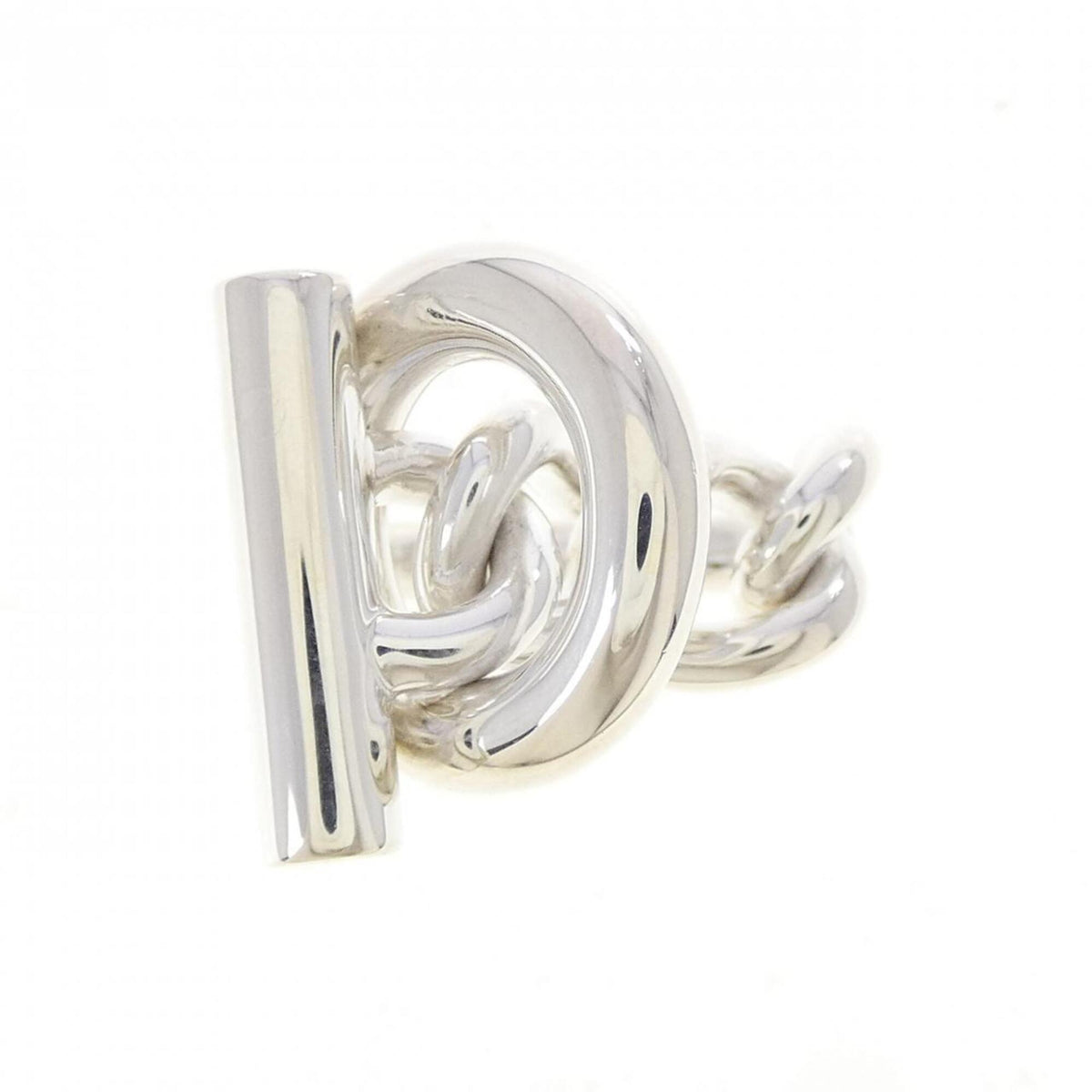 Hermes Silver Silver 925 Band Ring (Pre-Owned)