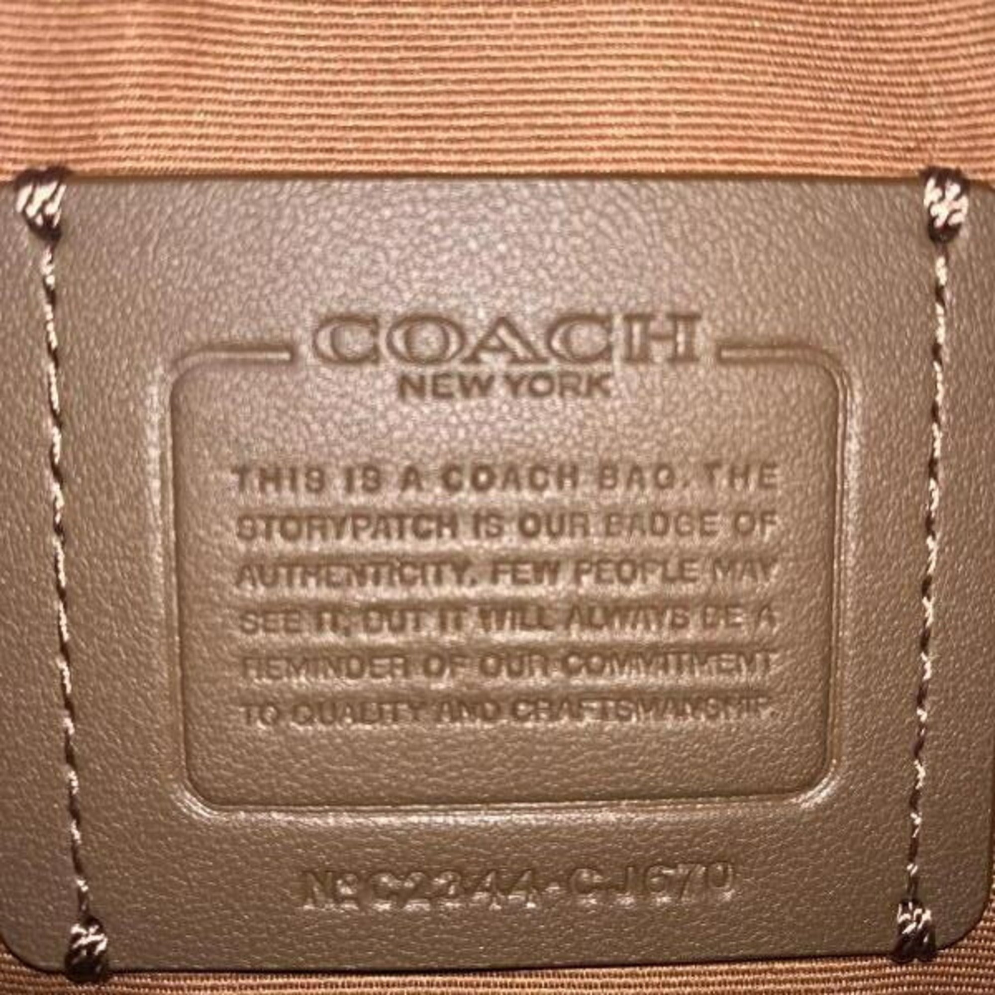 Coach Signature Leather Shoulder Bag (Pre-Owned)