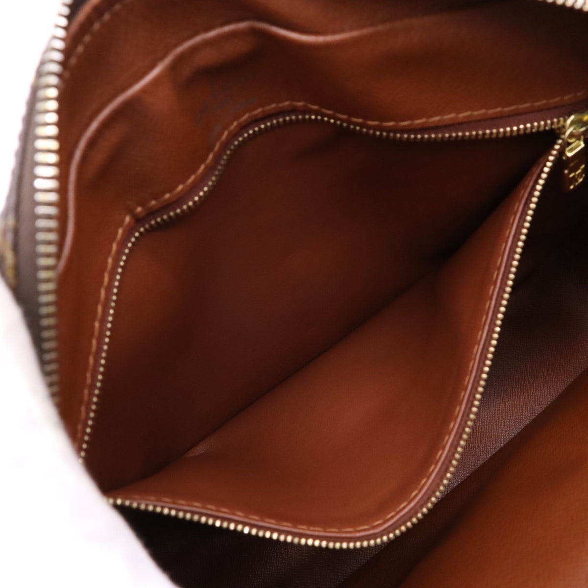 Louis Vuitton Monogram Beige Brown Coated Canvas Leather Shoulder Bag (Pre-Owned)