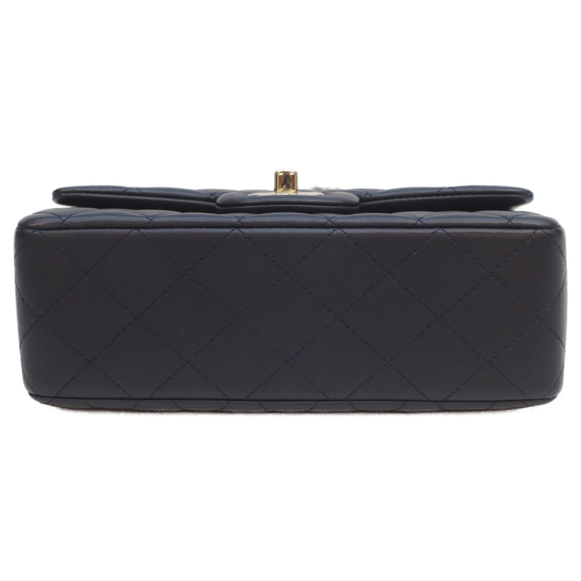 Chanel Matelasse Navy Leather Shoulder Bag (Pre-Owned)