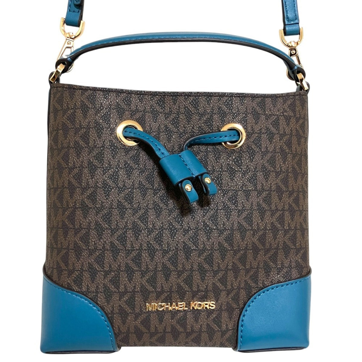 Michael Kors Blue Brown Shoulder Bag (Pre-Owned)