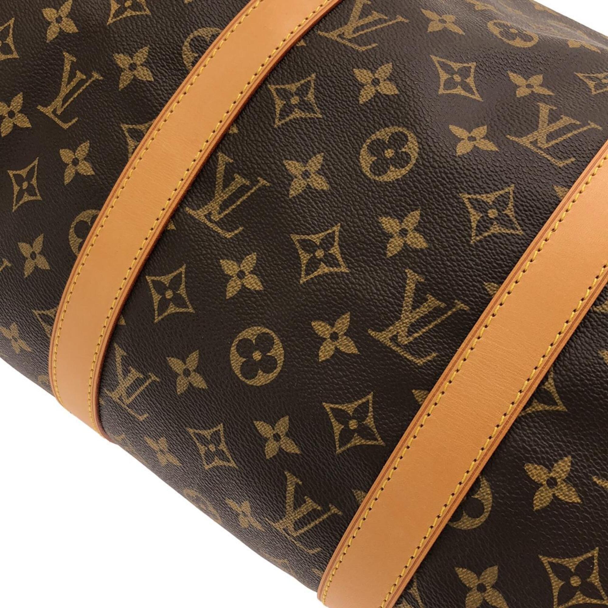 Louis Vuitton Marron Coated Canvas Boston Bag (Pre-Owned)