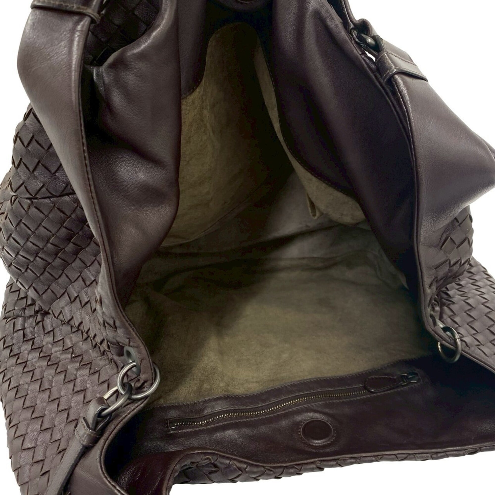 Bottega Veneta Brown Leather Shoulder Bag Tote Bag (Pre-Owned)
