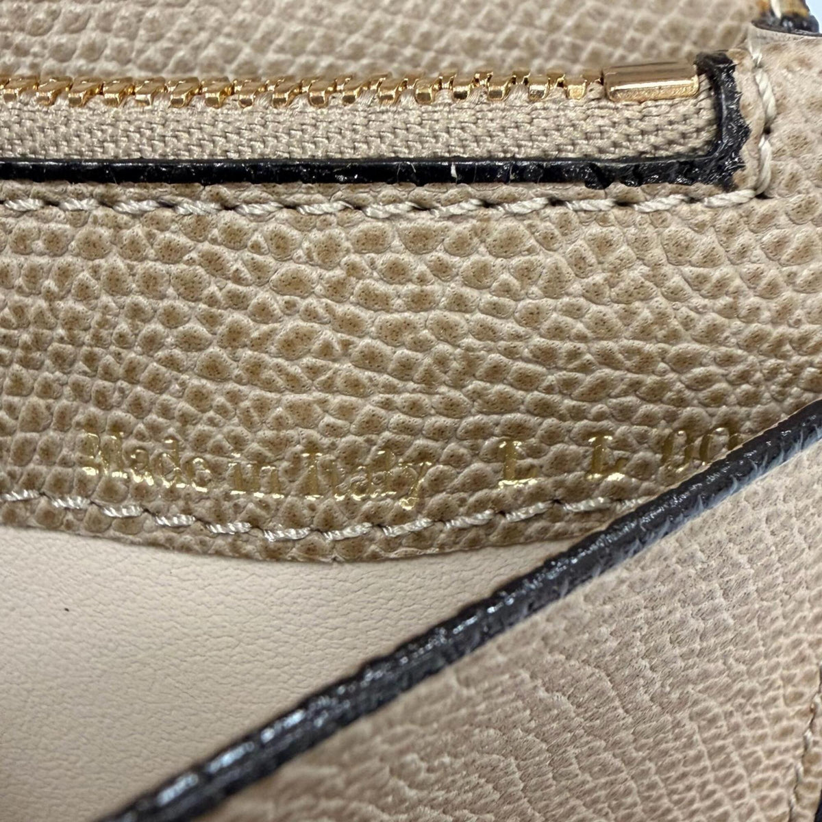 Valextra Grayish Leather Long Wallet (Bi-Fold) (Pre-Owned)
