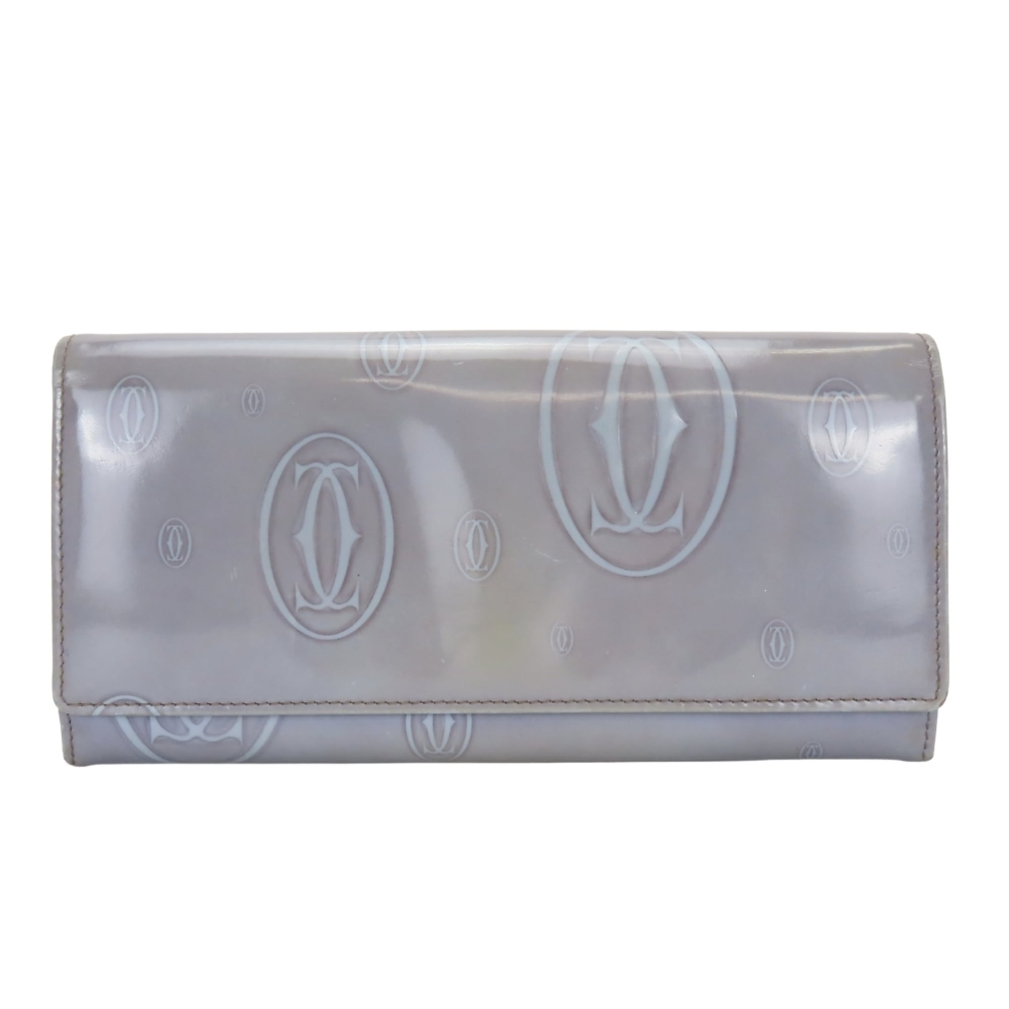 Cartier Purple Leather Long Wallet (Bi-Fold) (Pre-Owned)