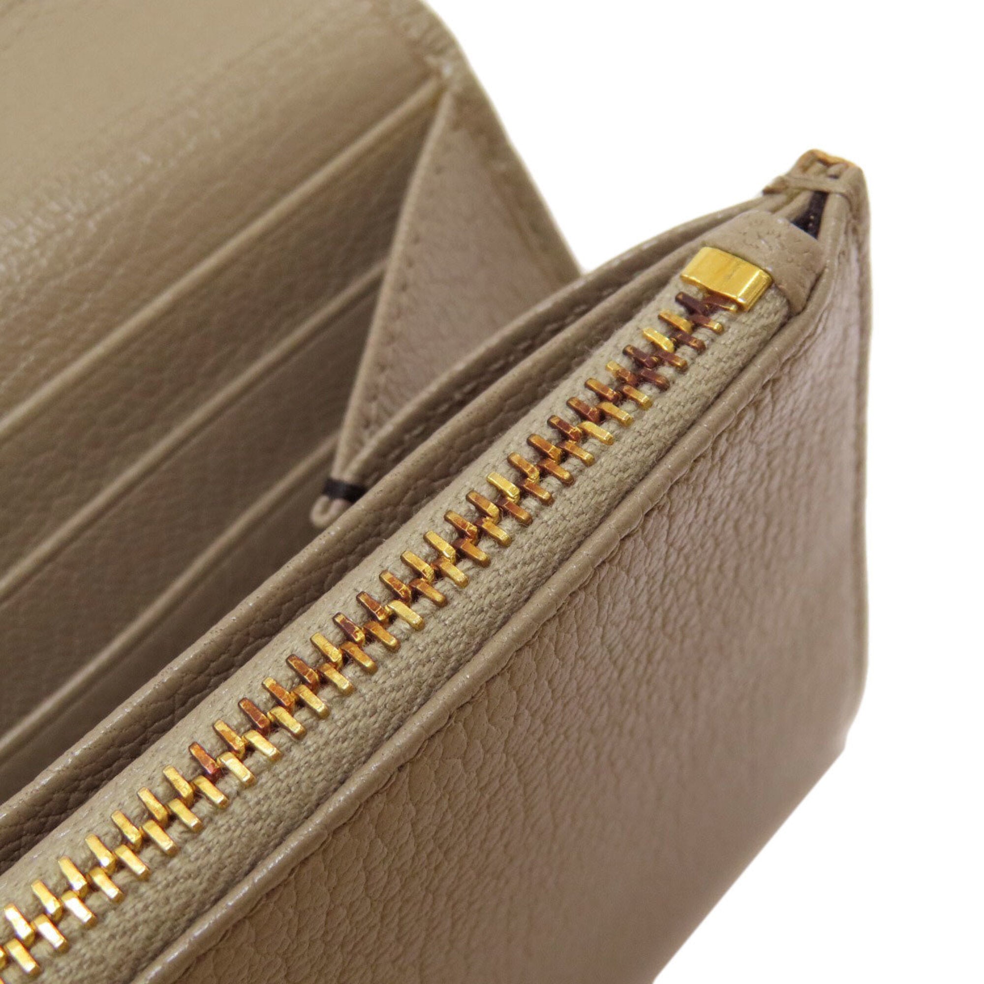 Balenciaga Grayish Leather Long Wallet (Bi-Fold) (Pre-Owned)