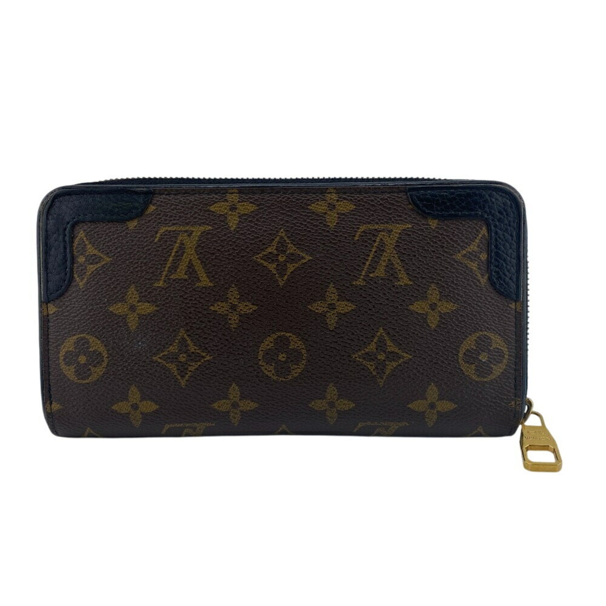 Louis Vuitton Monogram Black Brown Monogram Monogram Long Wallet (Bi-Fold) (Pre-Owned)
