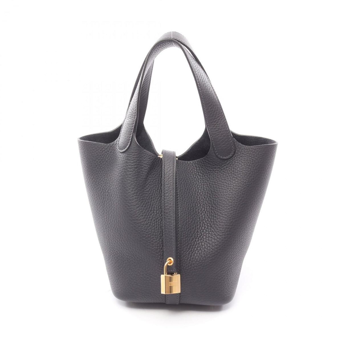 Hermes Navy Taurillon Clemence Leather Leather Handbag (Pre-Owned)