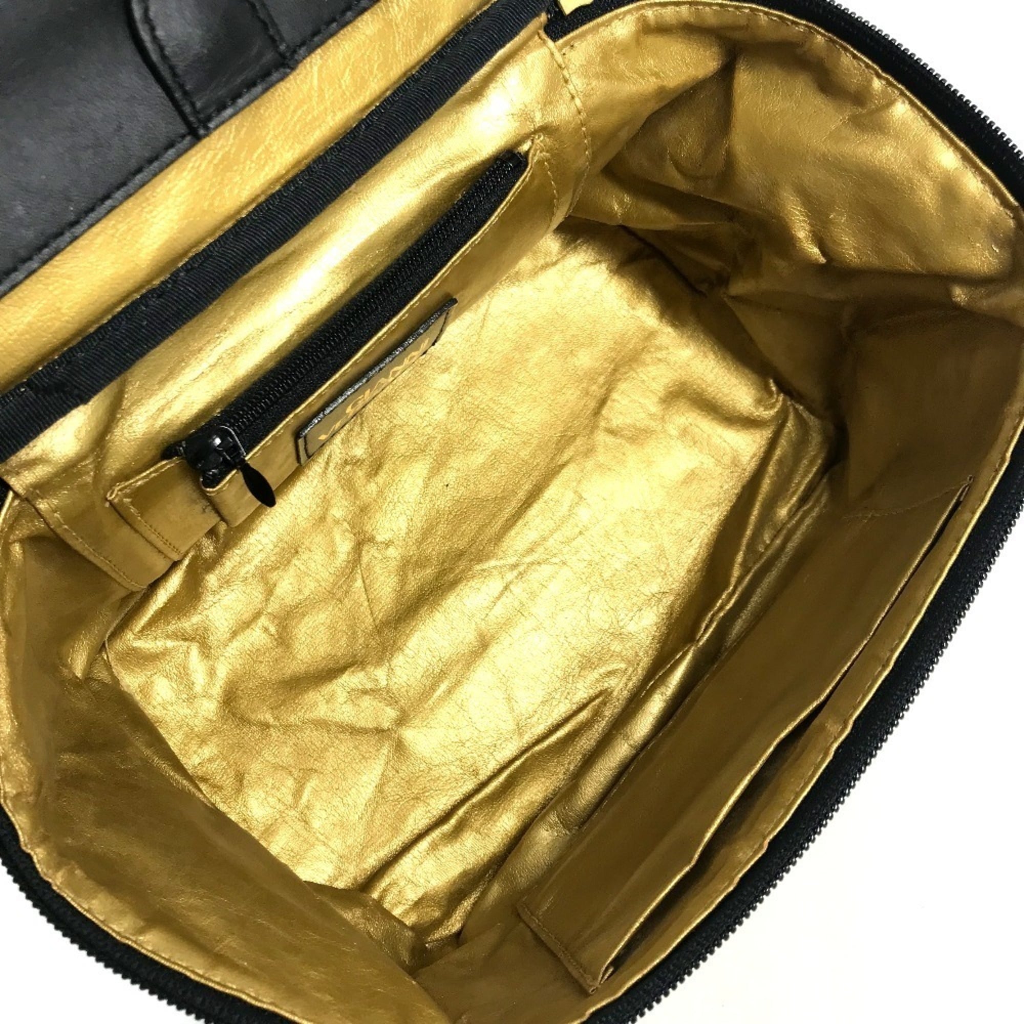 Versace Black Yellow Handbag Pouch (Pre-Owned)