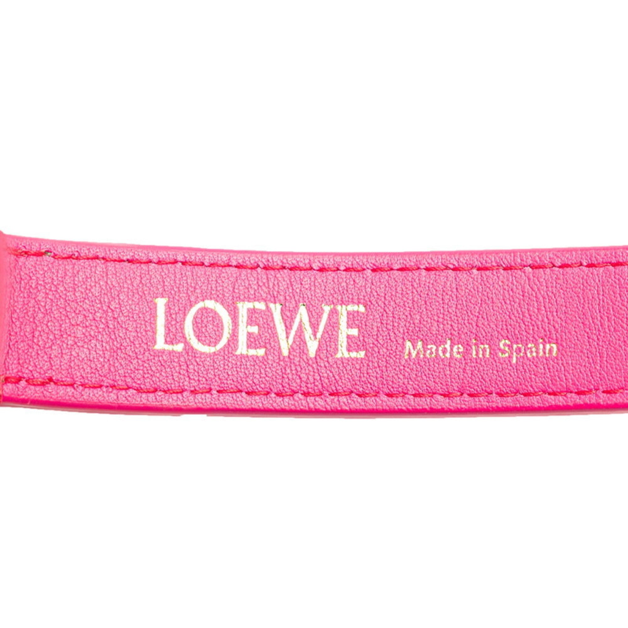 Loewe Pink Leather Jacquard Handbag (Pre-Owned)
