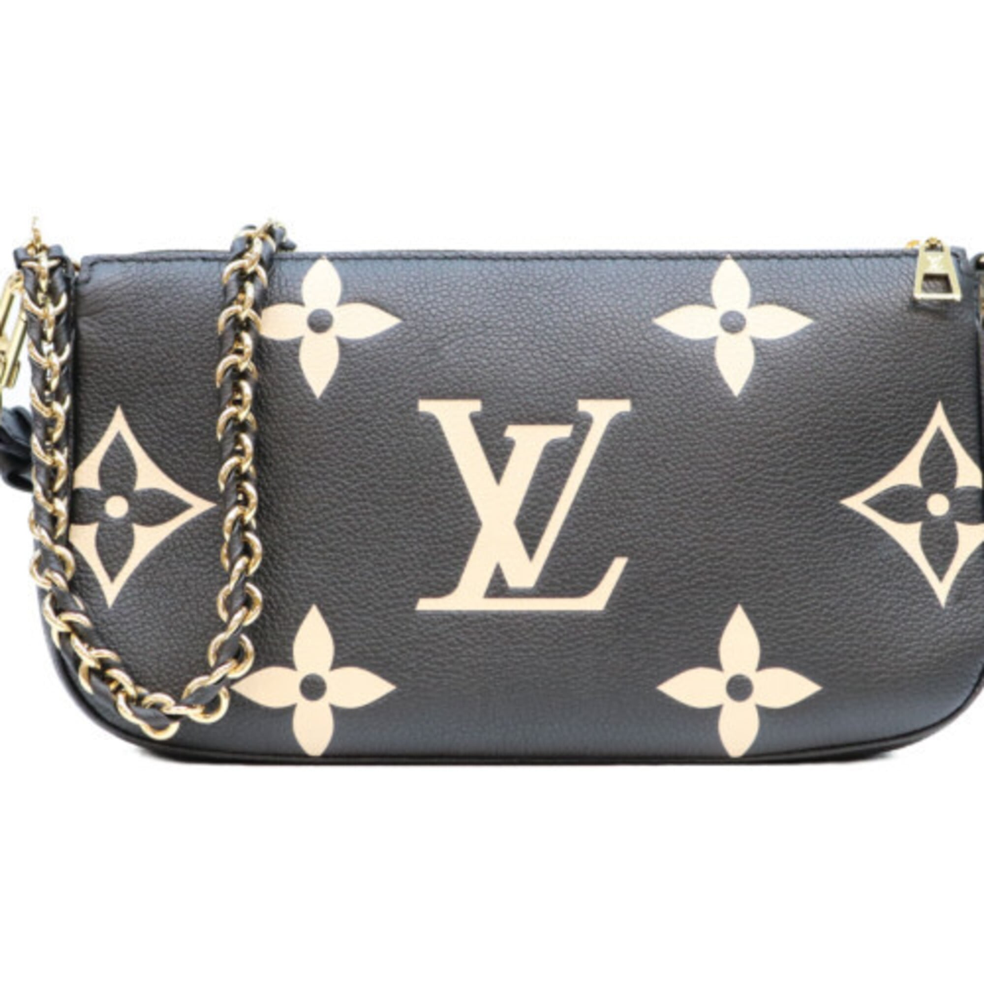 Louis Vuitton Beige Black Monogram Empreinte Shoulder Bag (Pre-Owned)