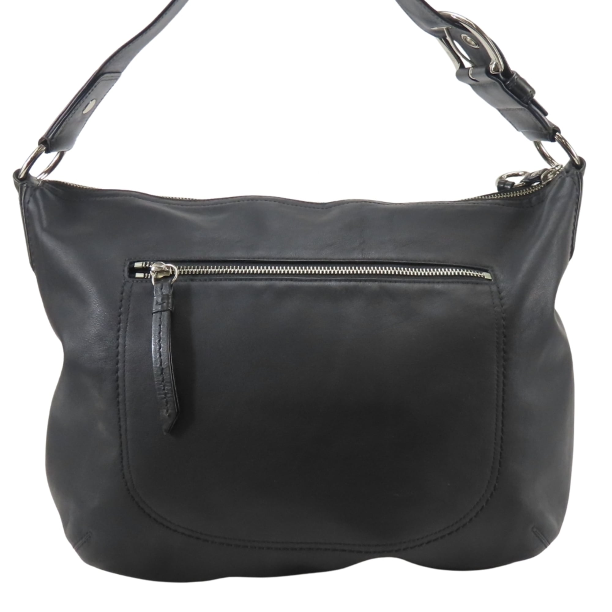 Coach Black Leather Shoulder Bag (Pre-Owned)