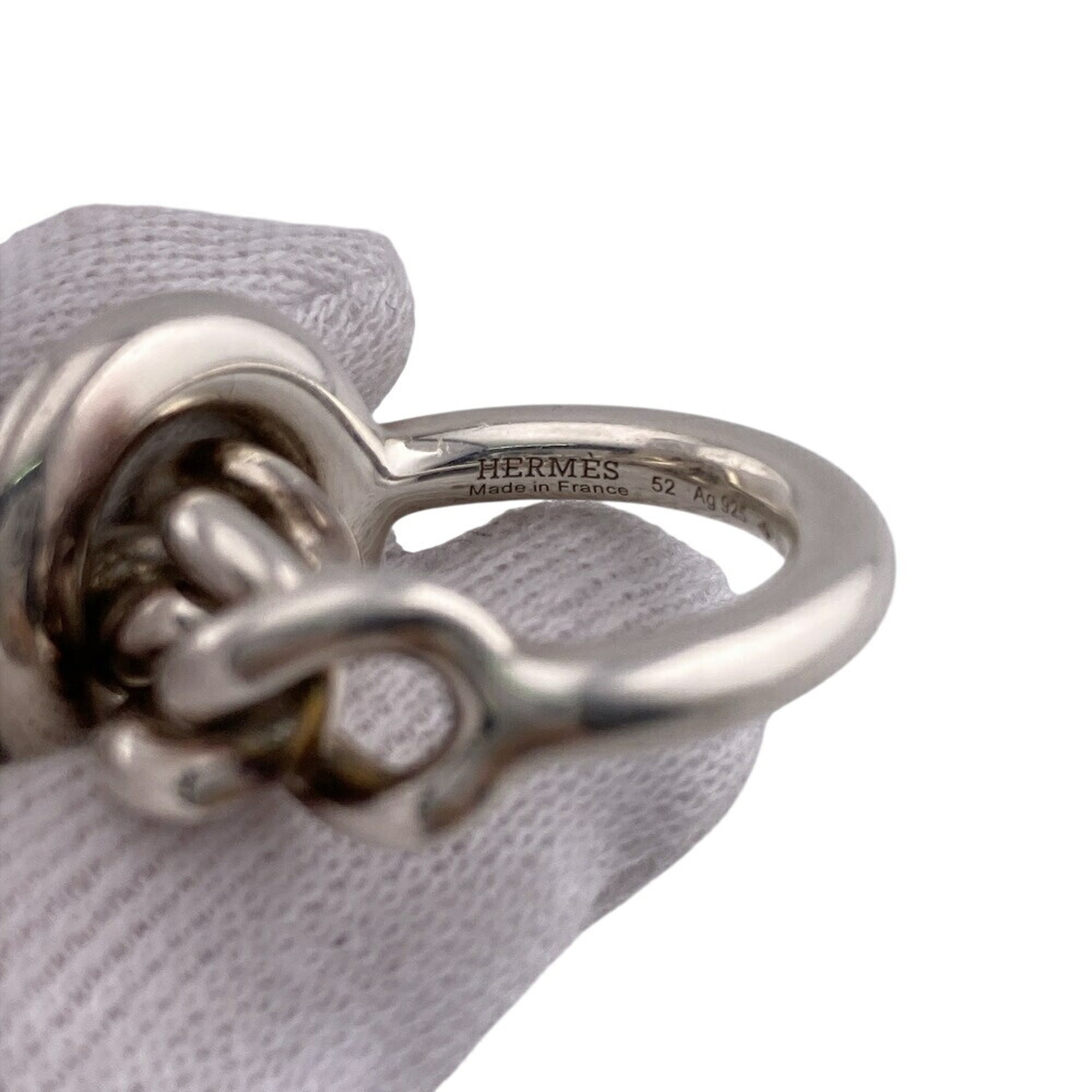 Hermes Silver Band Ring (Pre-Owned)